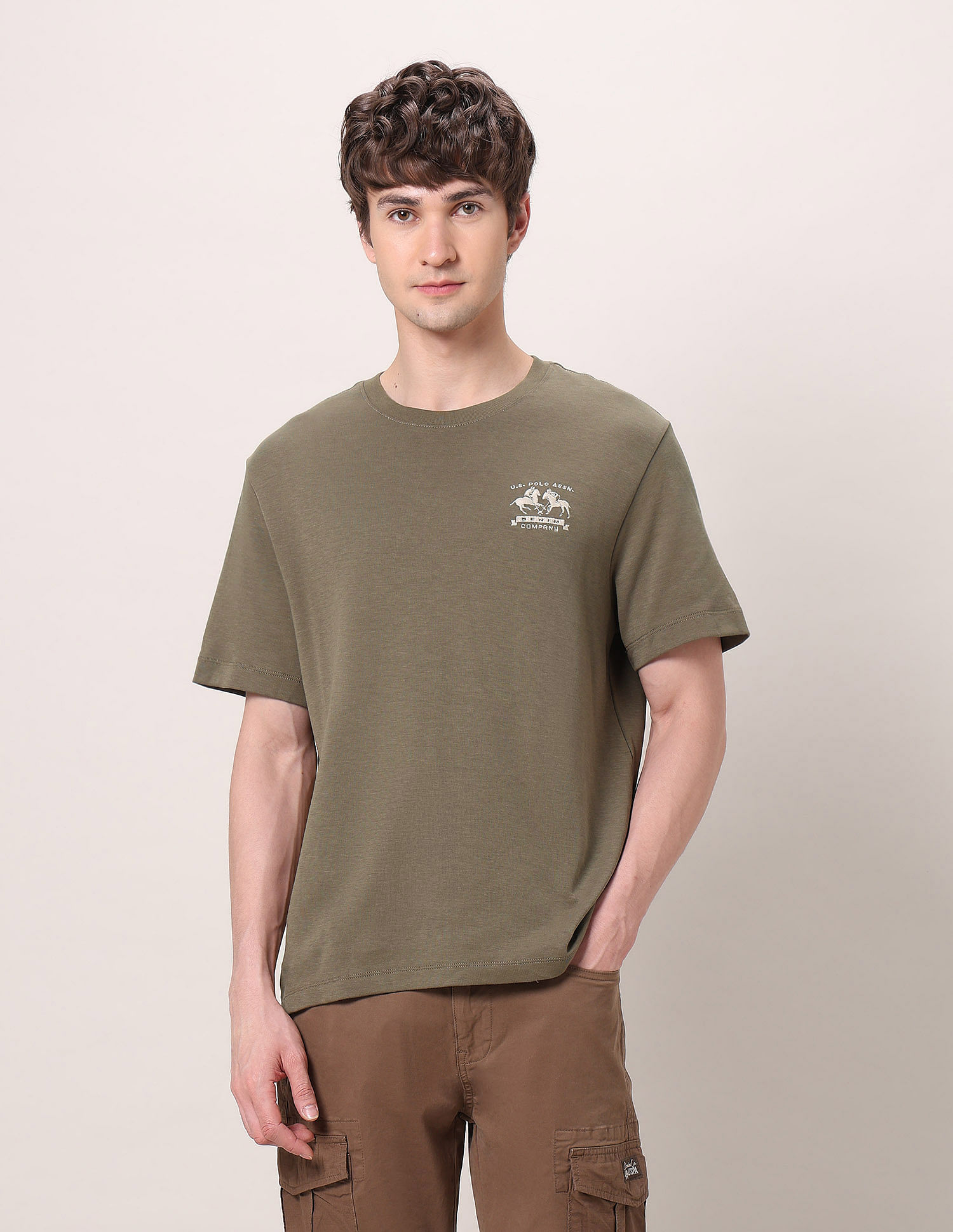 U.S. Polo Assn. Denim Co. Relaxed Fit Pure Cotton T-Shirt