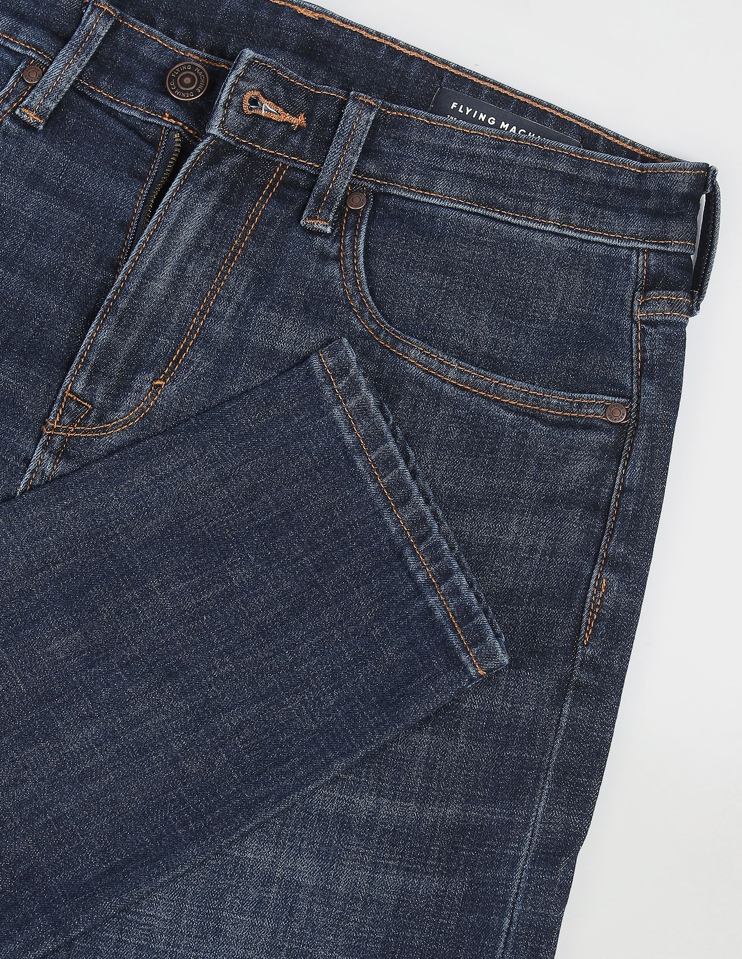 Flying Machine Slash Slim Tapered Fit Rinsed Classic Vintage Jeans