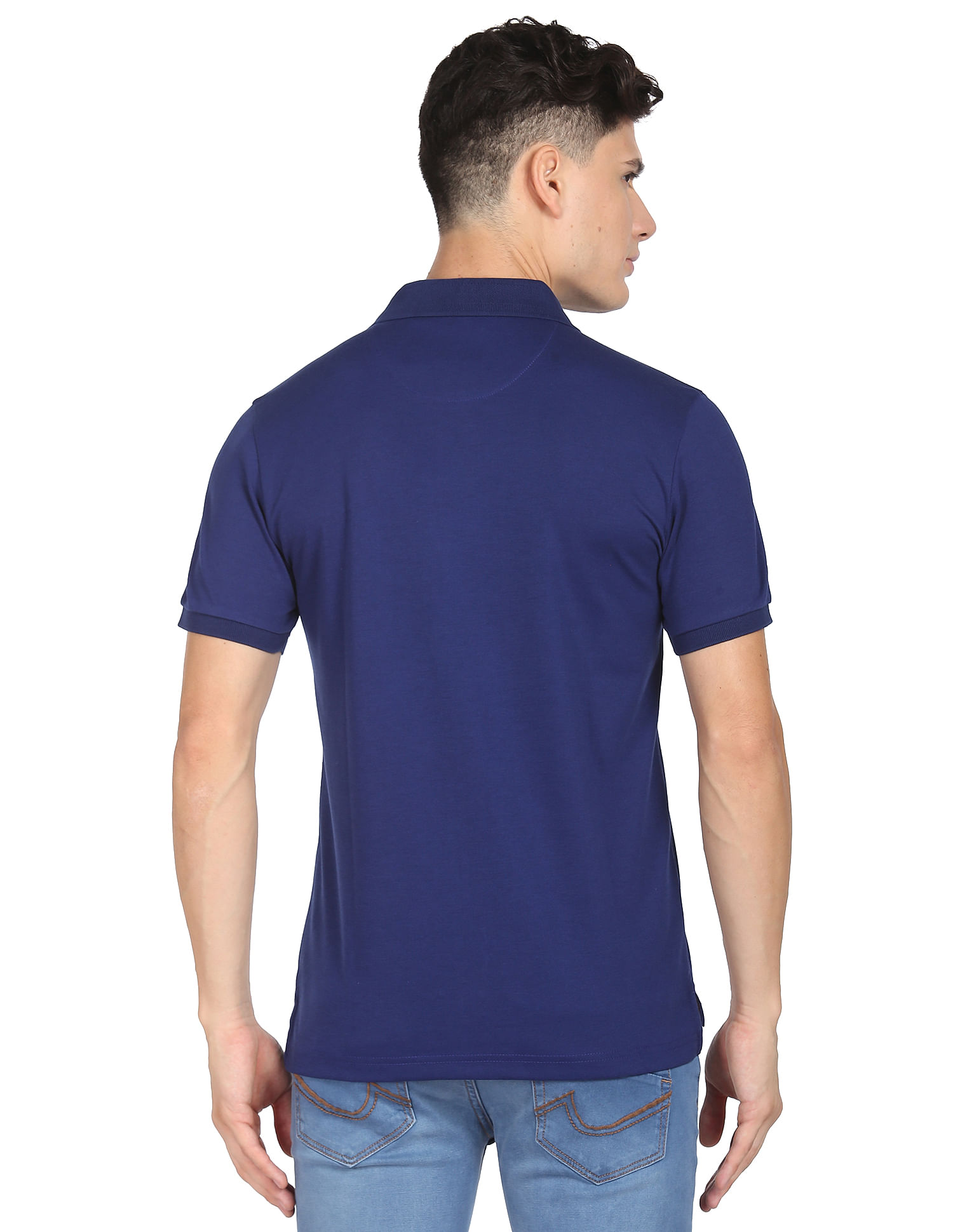 AD by Arvind Chest Pocket Easy Polo Shirt
