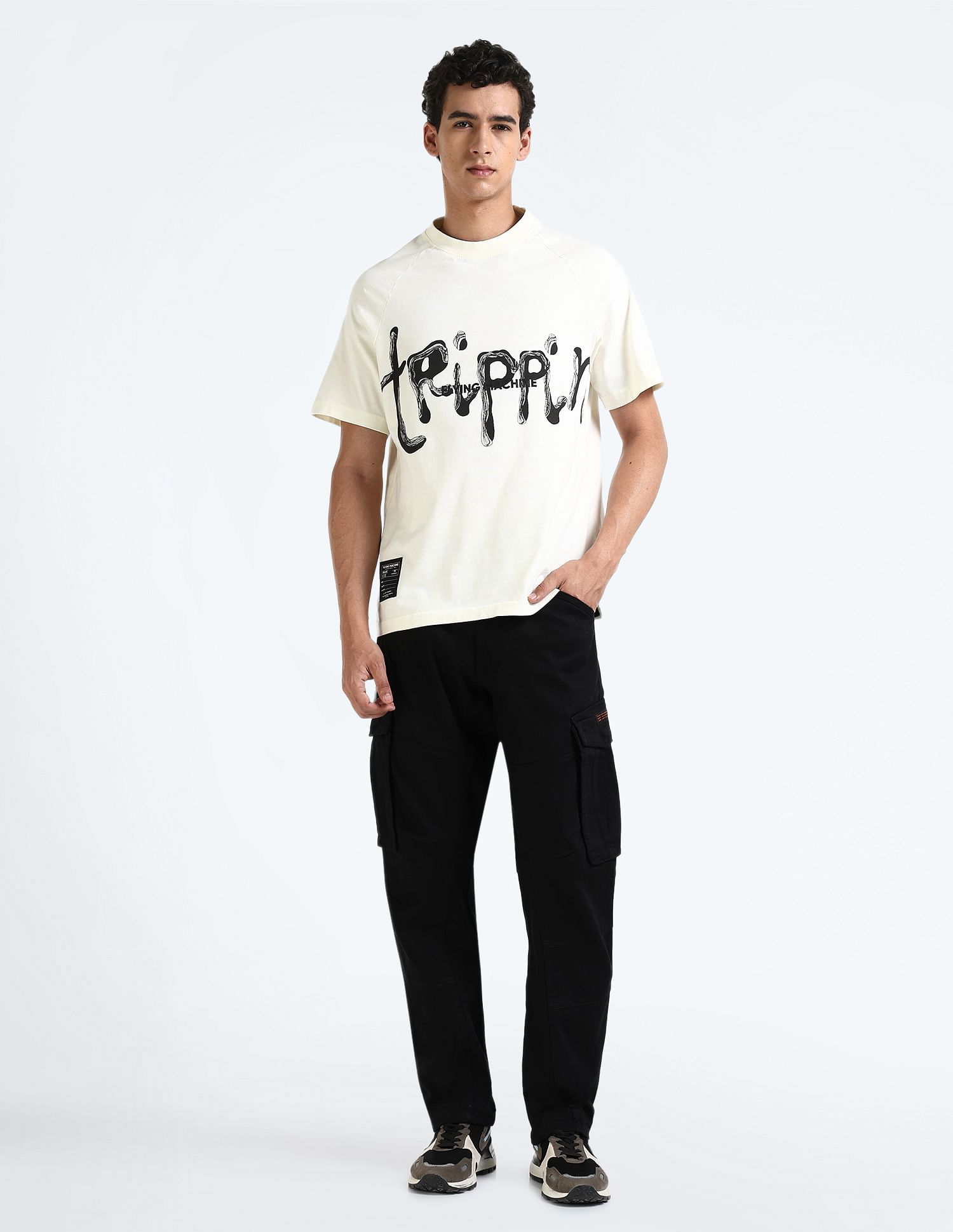 Flying Machine Mid Rise Slim Fit Cargo Pants