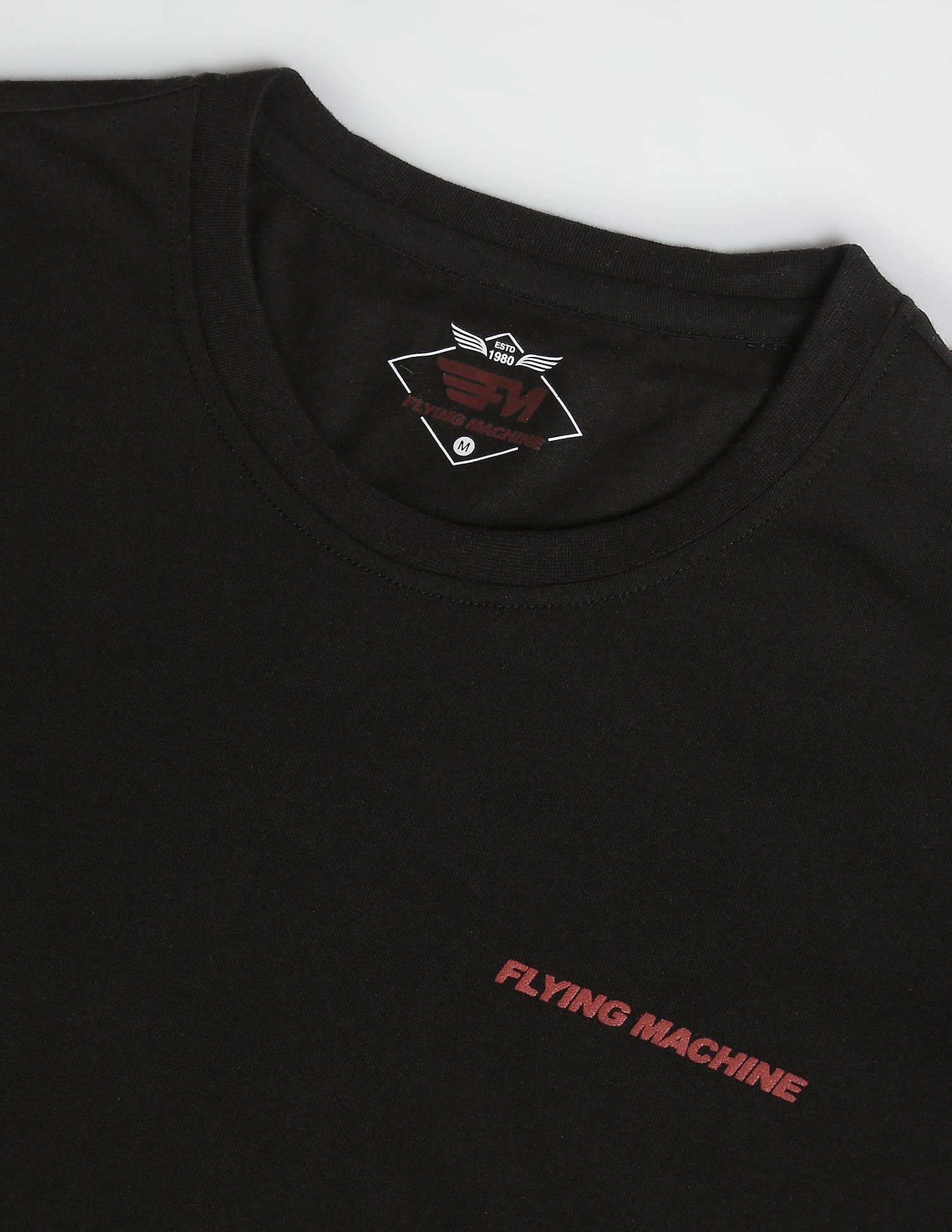 Flying Machine Solid Crew Neck T-Shirt