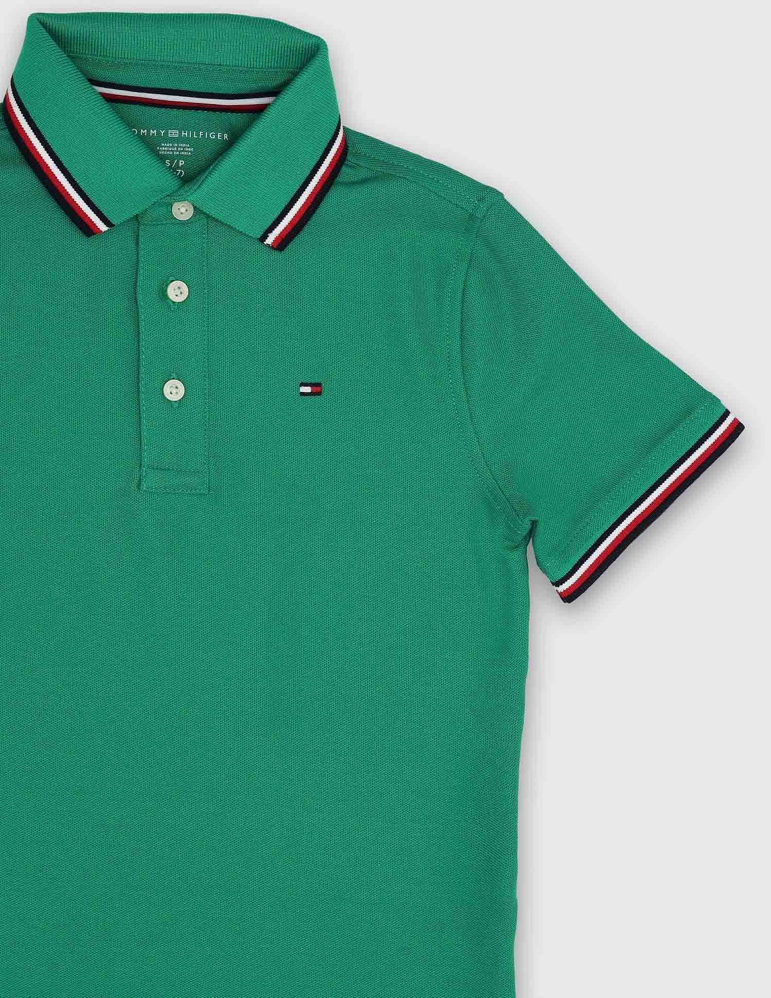 Tommy Hilfiger Kids Boys Solid Regular-Fit Cotton Polo Shirt