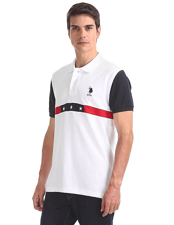U.S. Polo Assn. Regular Fit Colour Block Polo Shirt