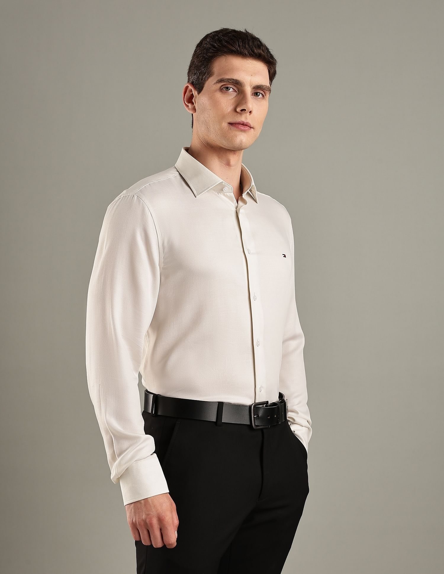 Tommy Hilfiger Solid Regular-Fit Tencel Woven Shirt