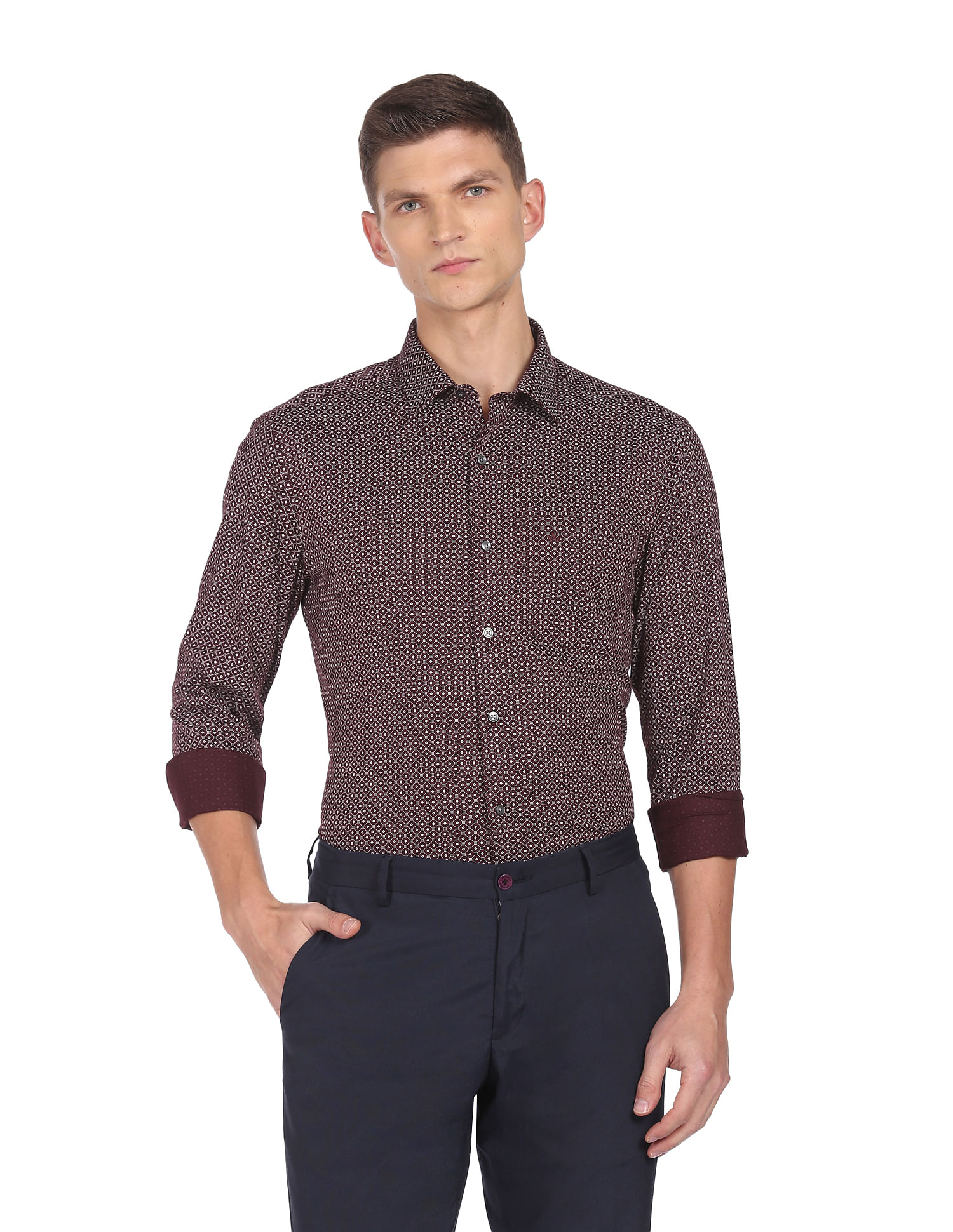 Arrow Geometric Printed Pure Cotton Shirt