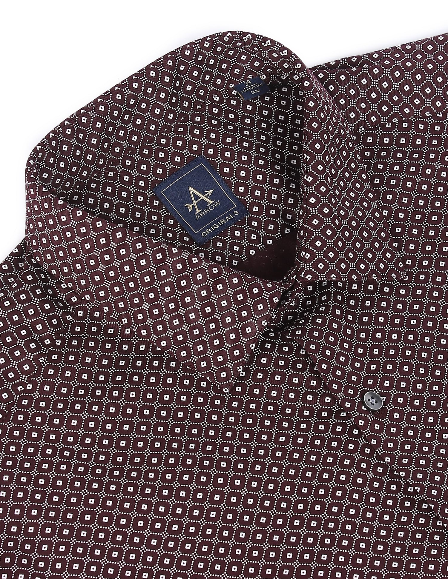 Arrow Geometric Printed Pure Cotton Shirt