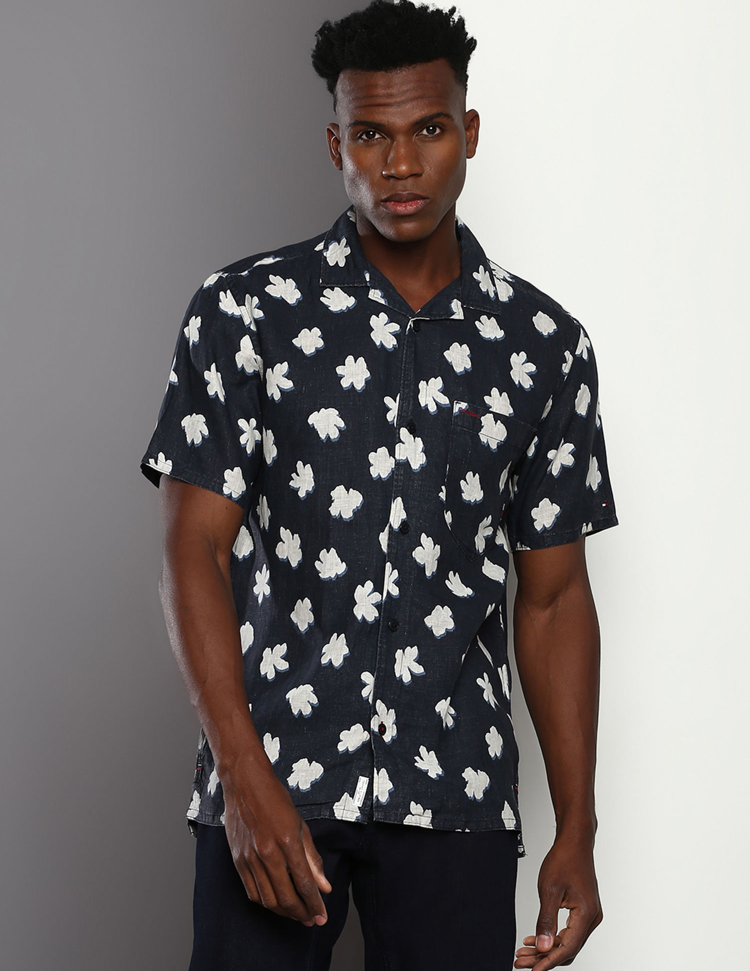 Buy Tommy Hilfiger Pure Linen Floral Shirt