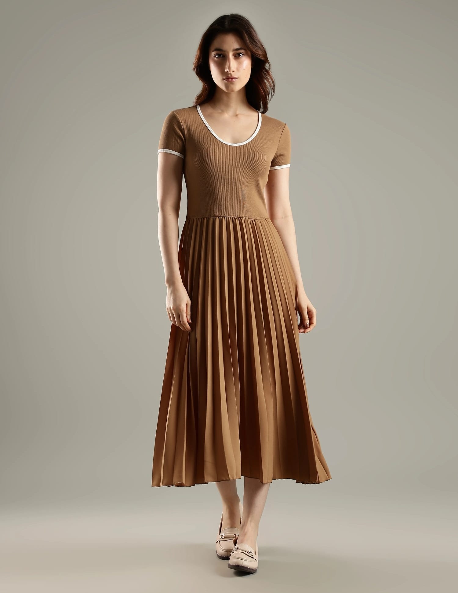 tommy hilfiger brown dress Cotton overall dress Brown Tommy hilfiger - Women
