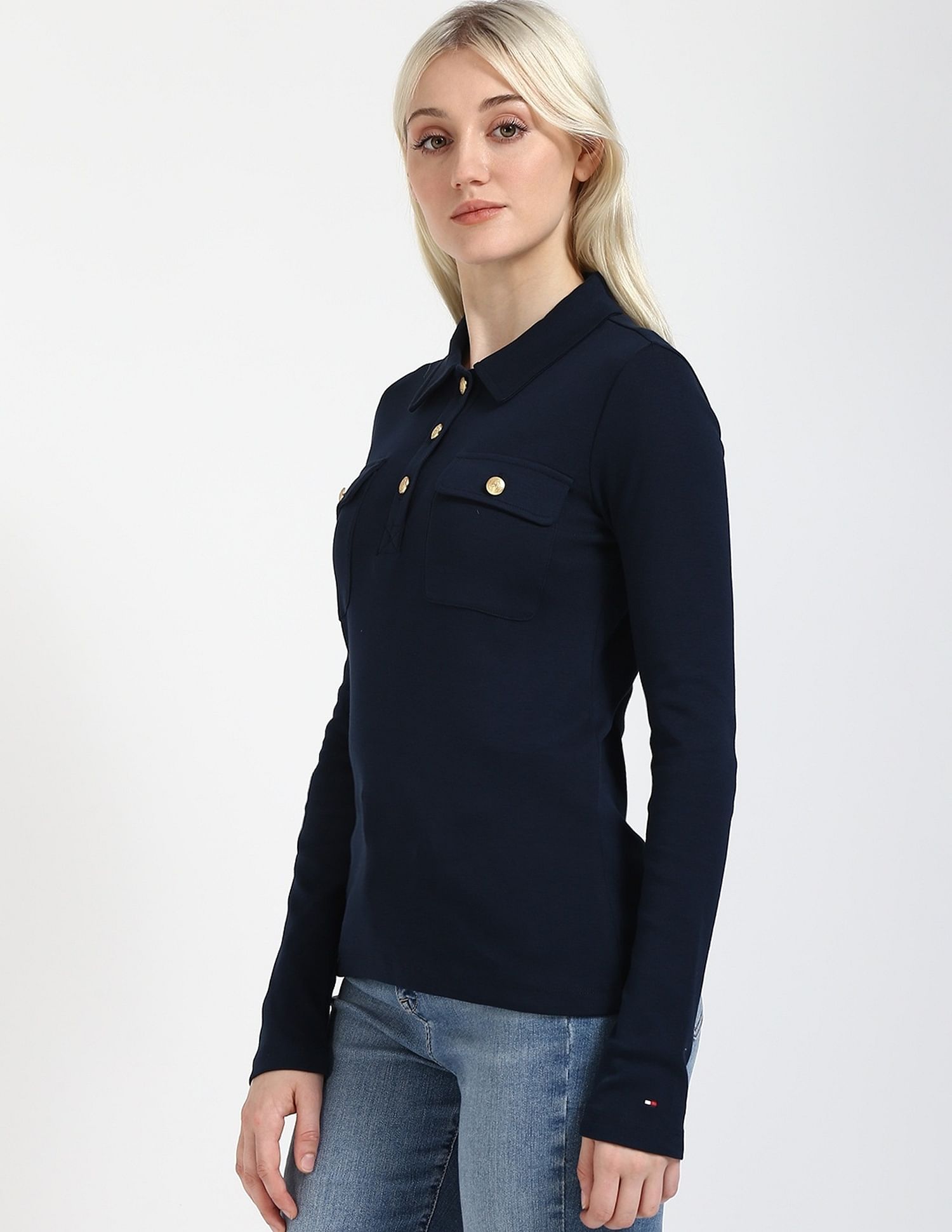 Tommy Hilfiger Solid Slim-Fit Cotton Polo T-Shirt