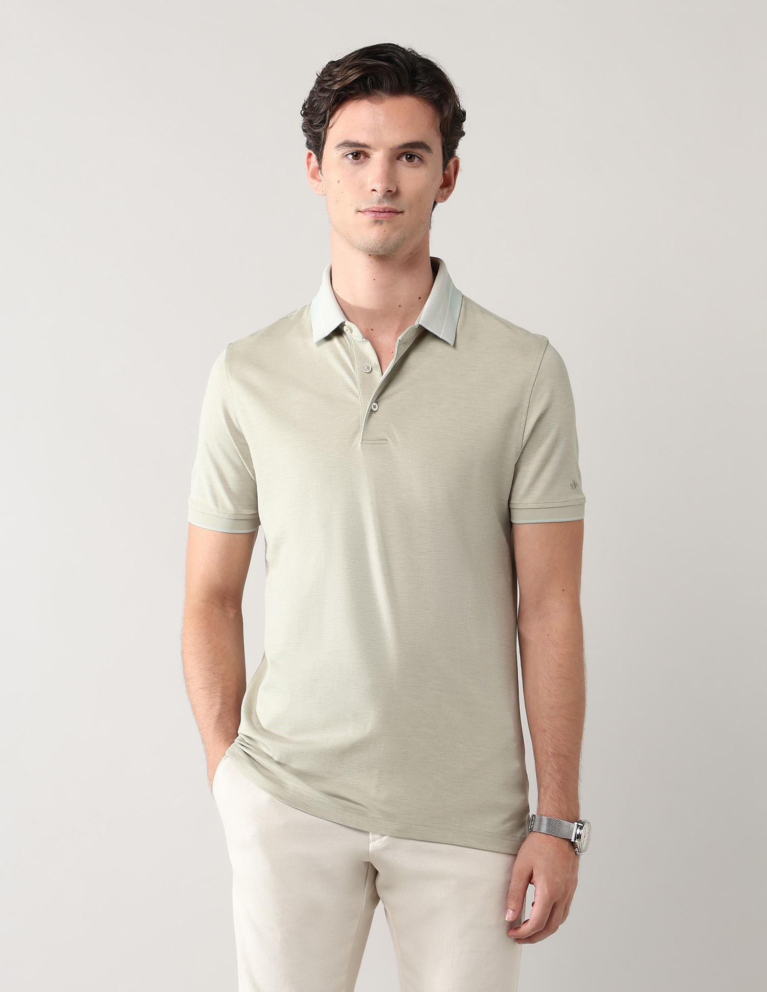 Arrow Heathered Regular Fit Polo Shirt