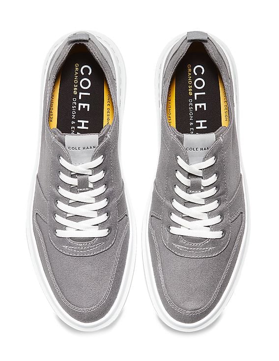 thumbnail image 2 of Cole Haan Men's GrandPrø Rally Canvas Court Sneaker – Ivory C34713 – Loafers & Slip-Ons 2 of 6