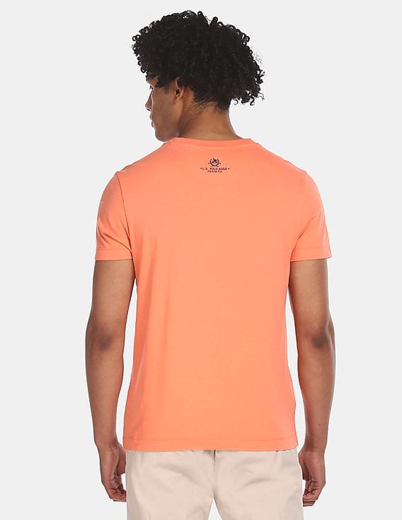 Buy U.S. Polo Assn. Men Peach Cotton 