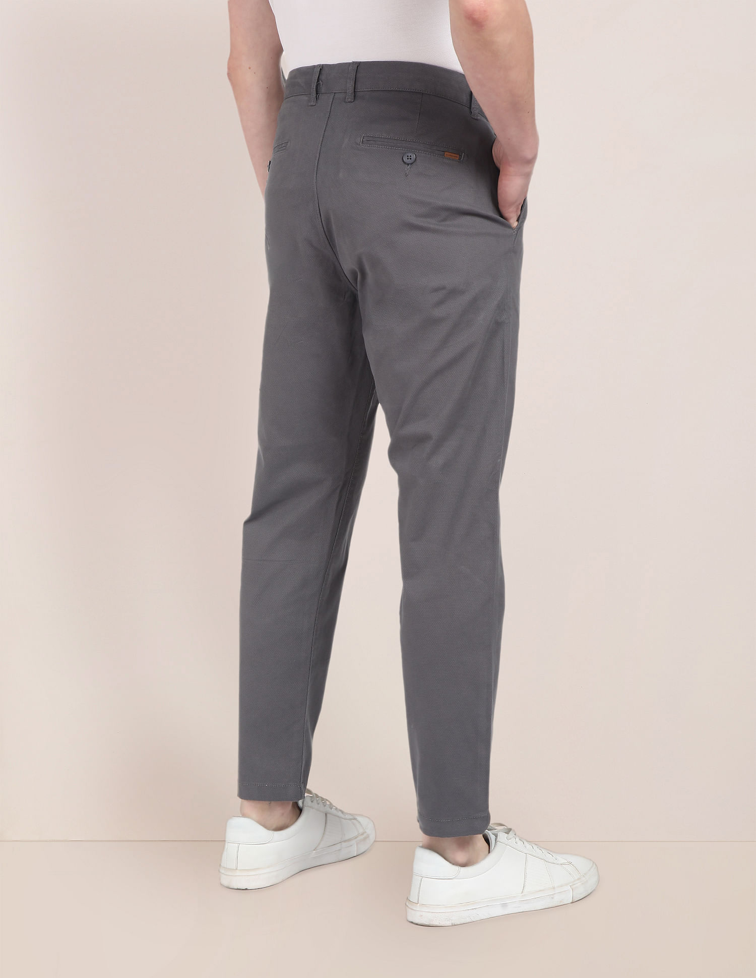 U.S. Polo Assn. Flat Front Patterned Weave Casual Trousers