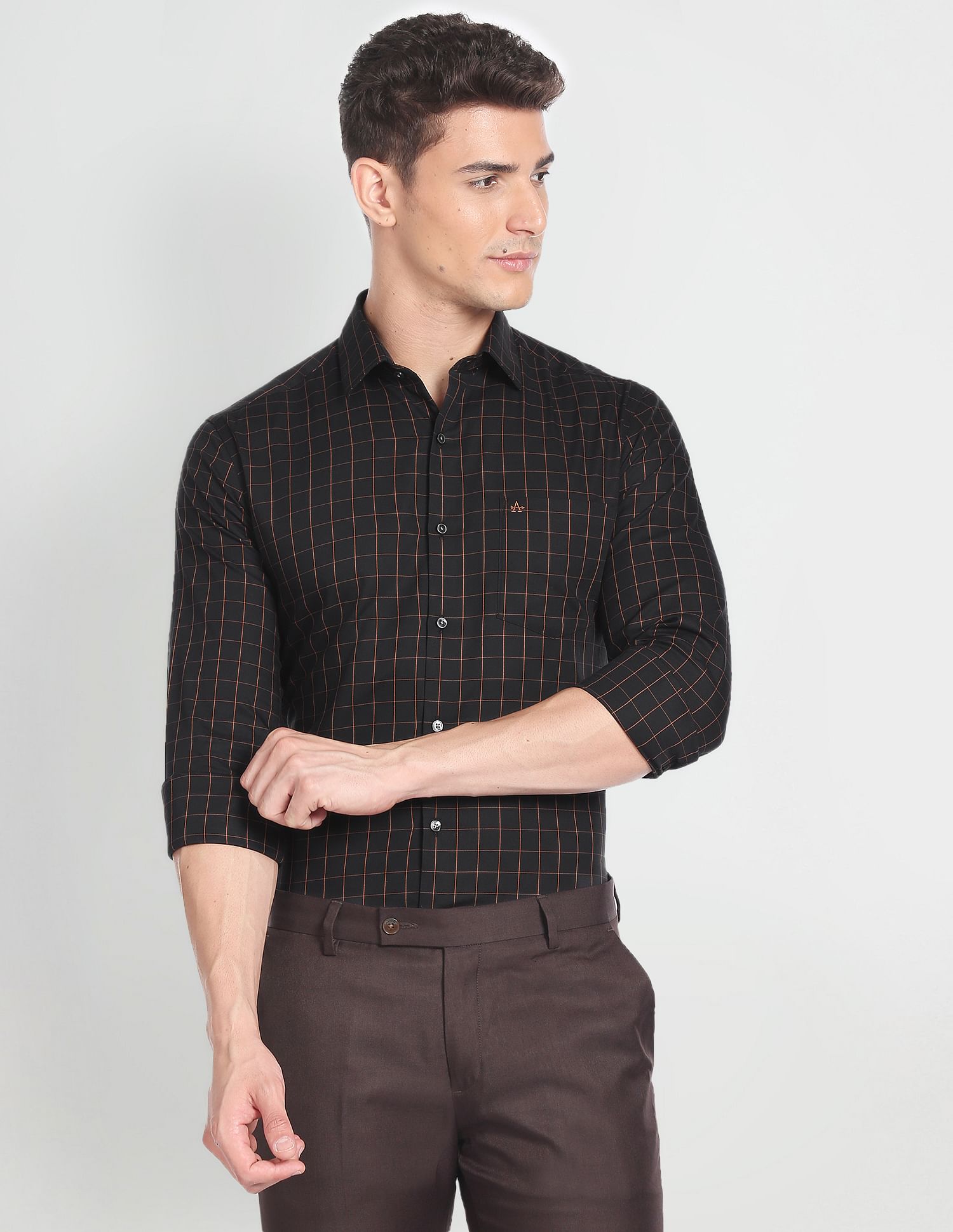 Arrow Windowpane Check Formal Shirt