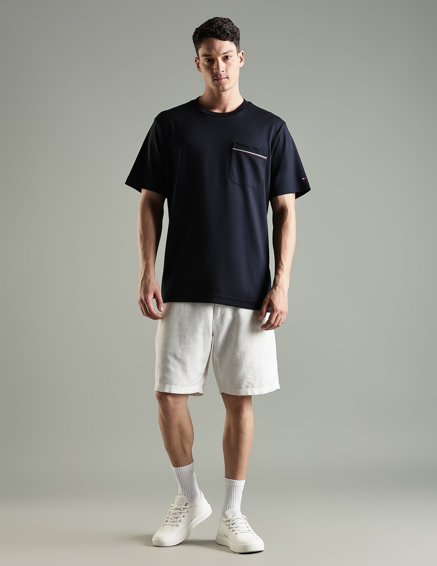 Tommy Hilfiger Solid Regular Fit Cotton T-Shirt