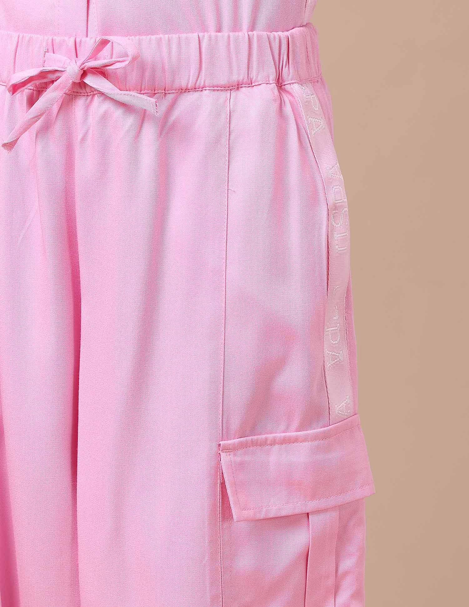 U.S. Polo Assn. Kids Girls Wide Leg Fit Cargo Trousers
