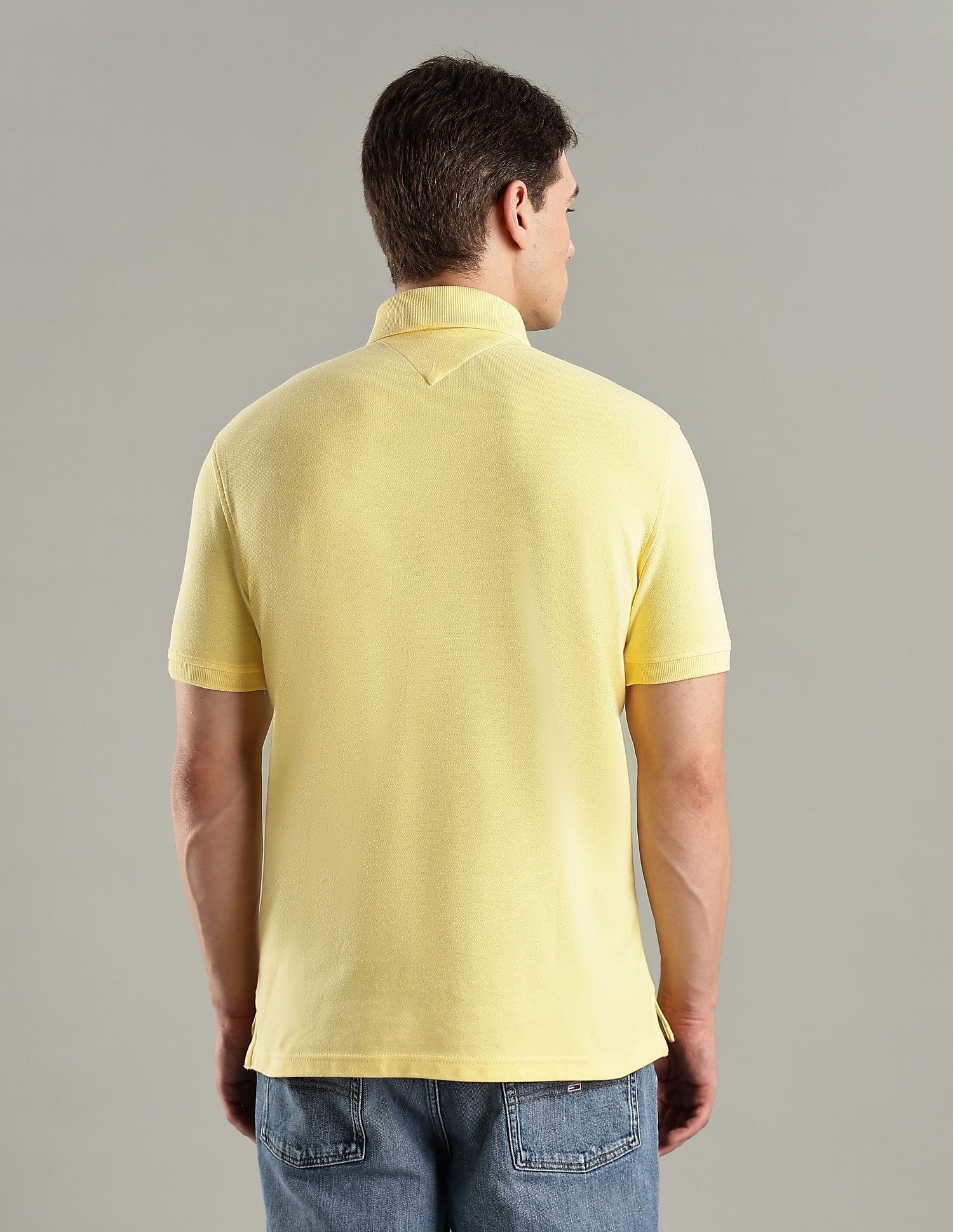 Tommy Hilfiger Solid Regular-Fit Cotton Polo T-Shirt