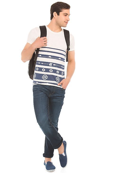 Flying Machine Stone Washed Slim Straight Fit Jeans