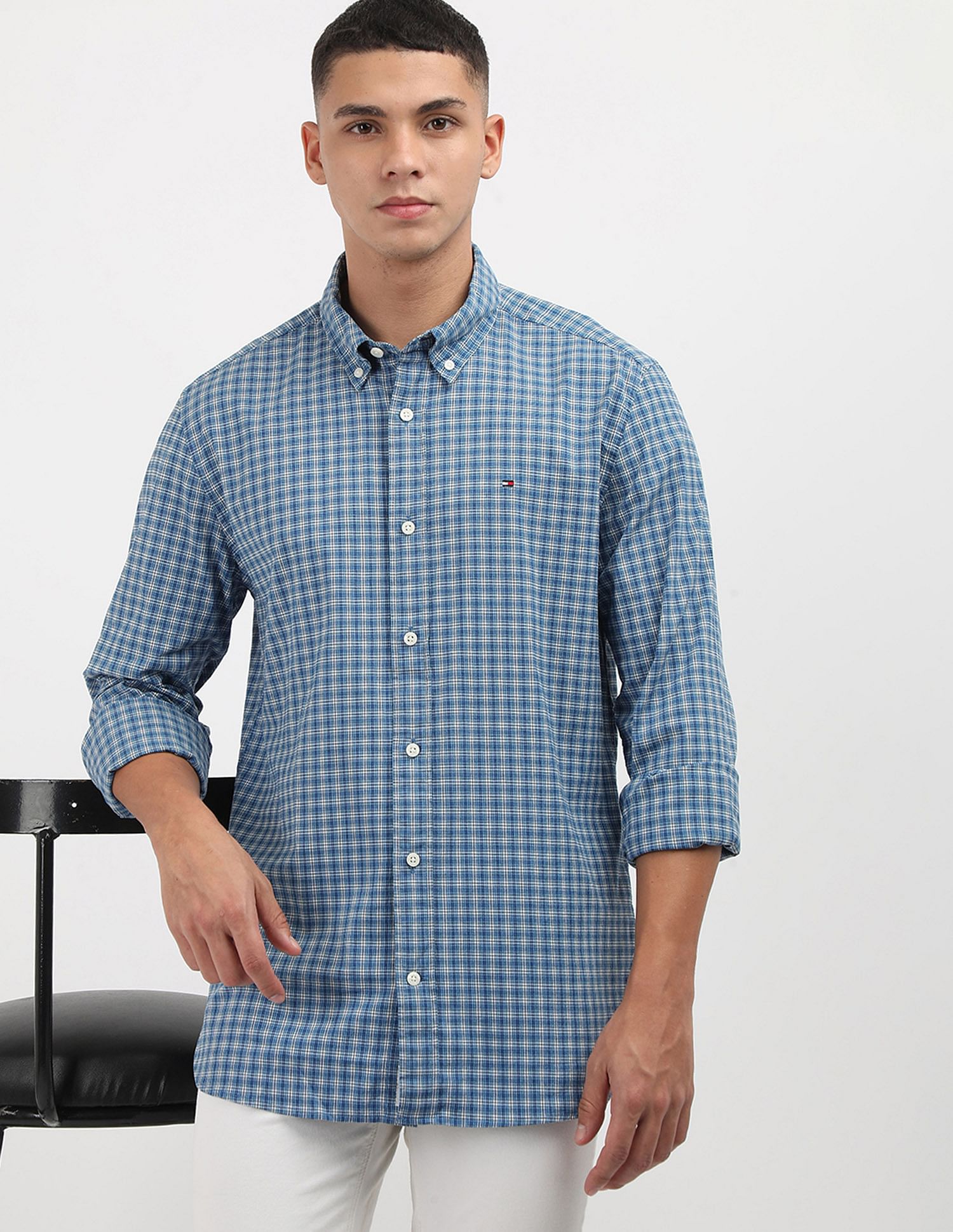 Tommy Hilfiger Soft Stretch Mini Tartan Shirt