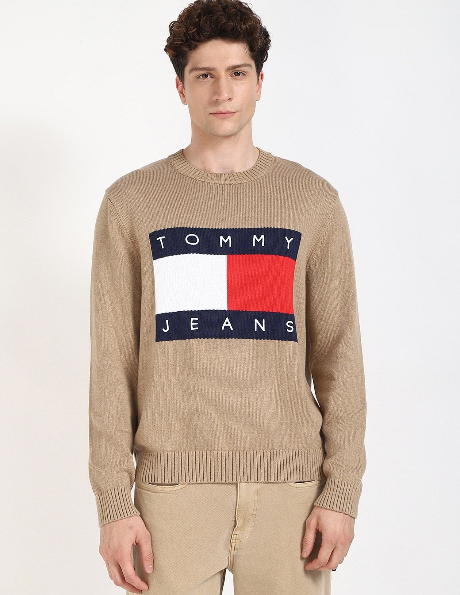 Tommy Hilfiger Embroidered Logo Regular-Fit Cotton Sweater