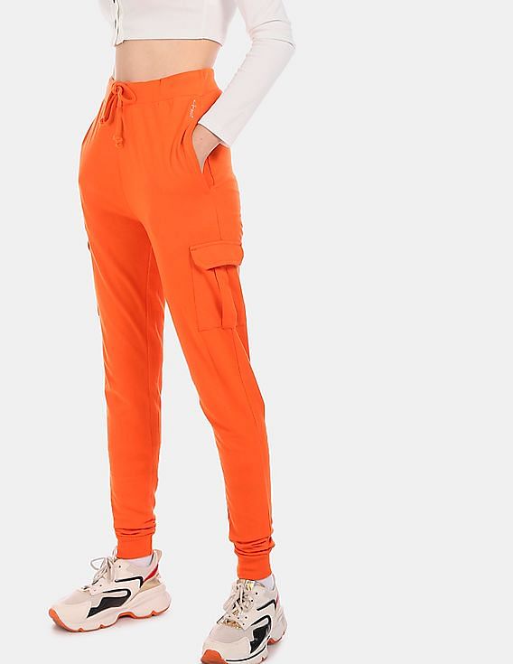 Missguided best sale orange joggers