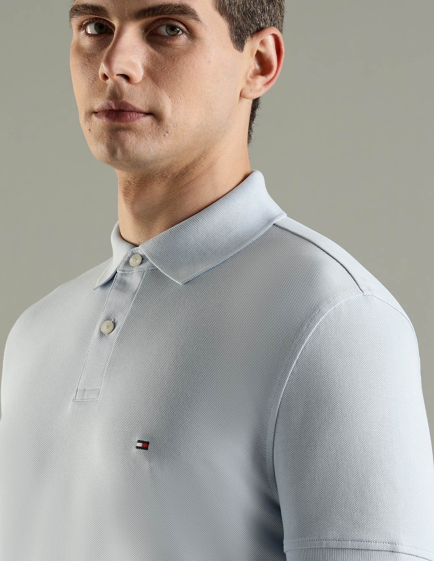 Tommy Hilfiger Solid Regular Fit Cotton Polo T-Shirt