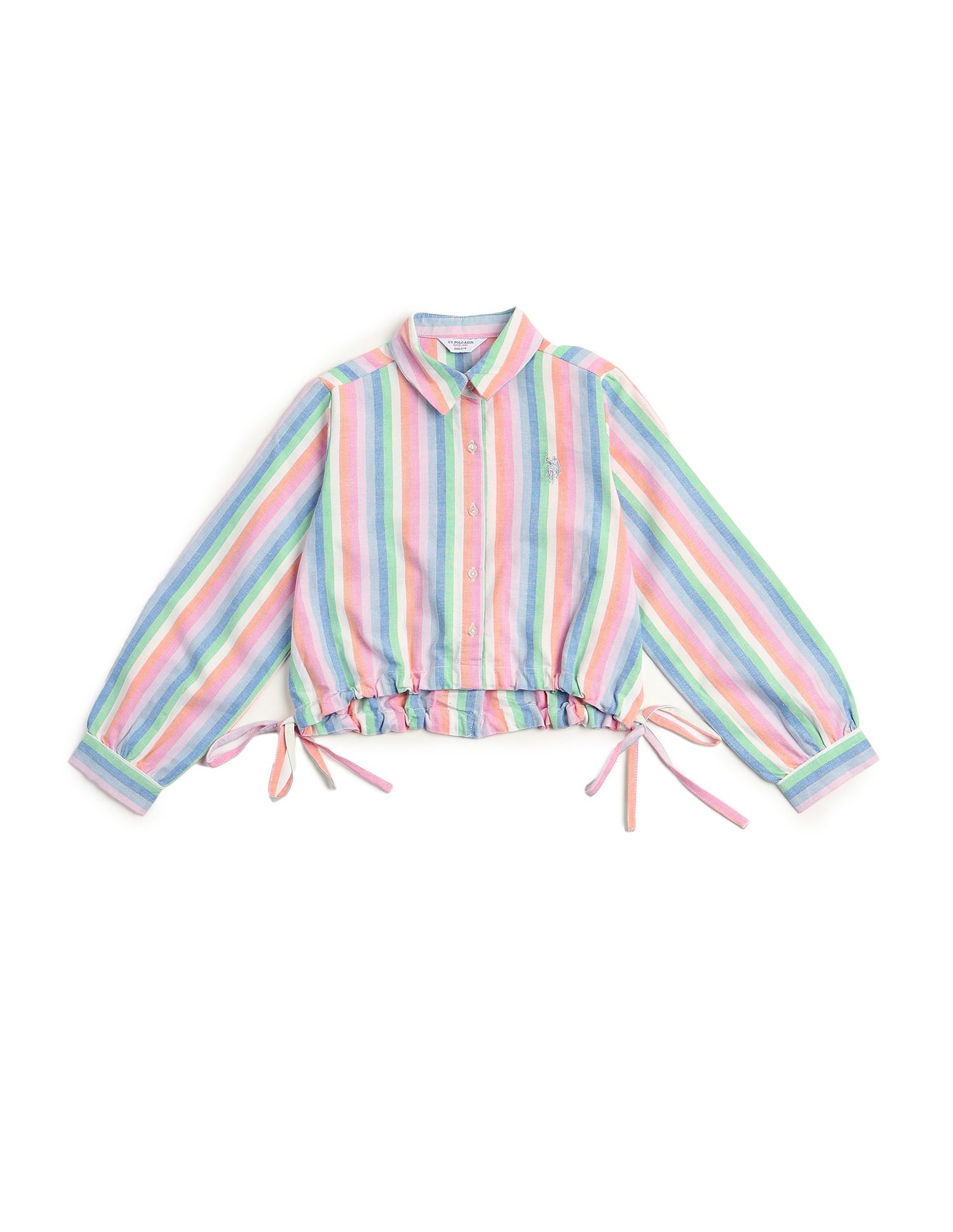 U.S. Polo Assn. Kids Girls Candy Striped Top