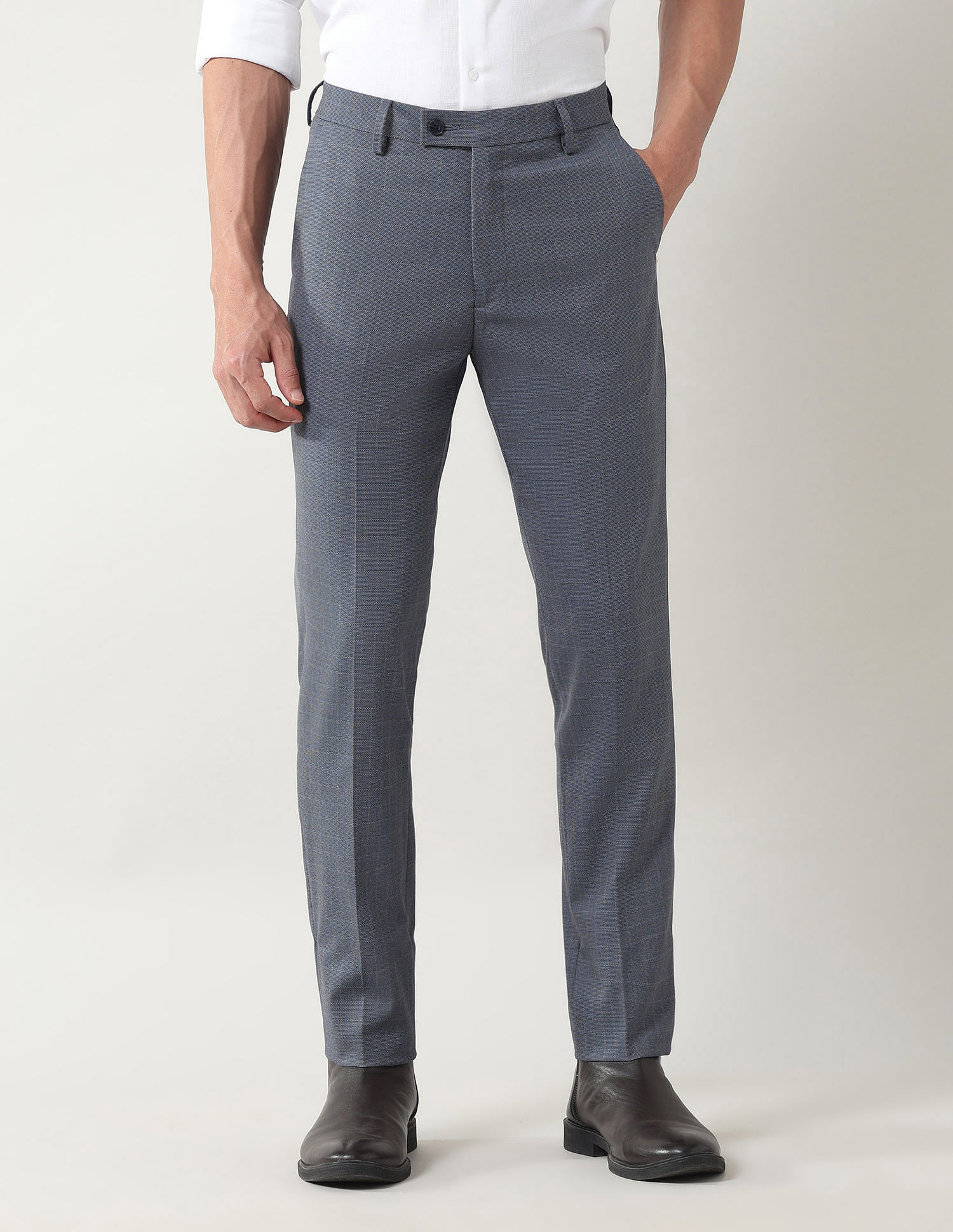 Arrow Slim Fit Dobby Weave Trousers