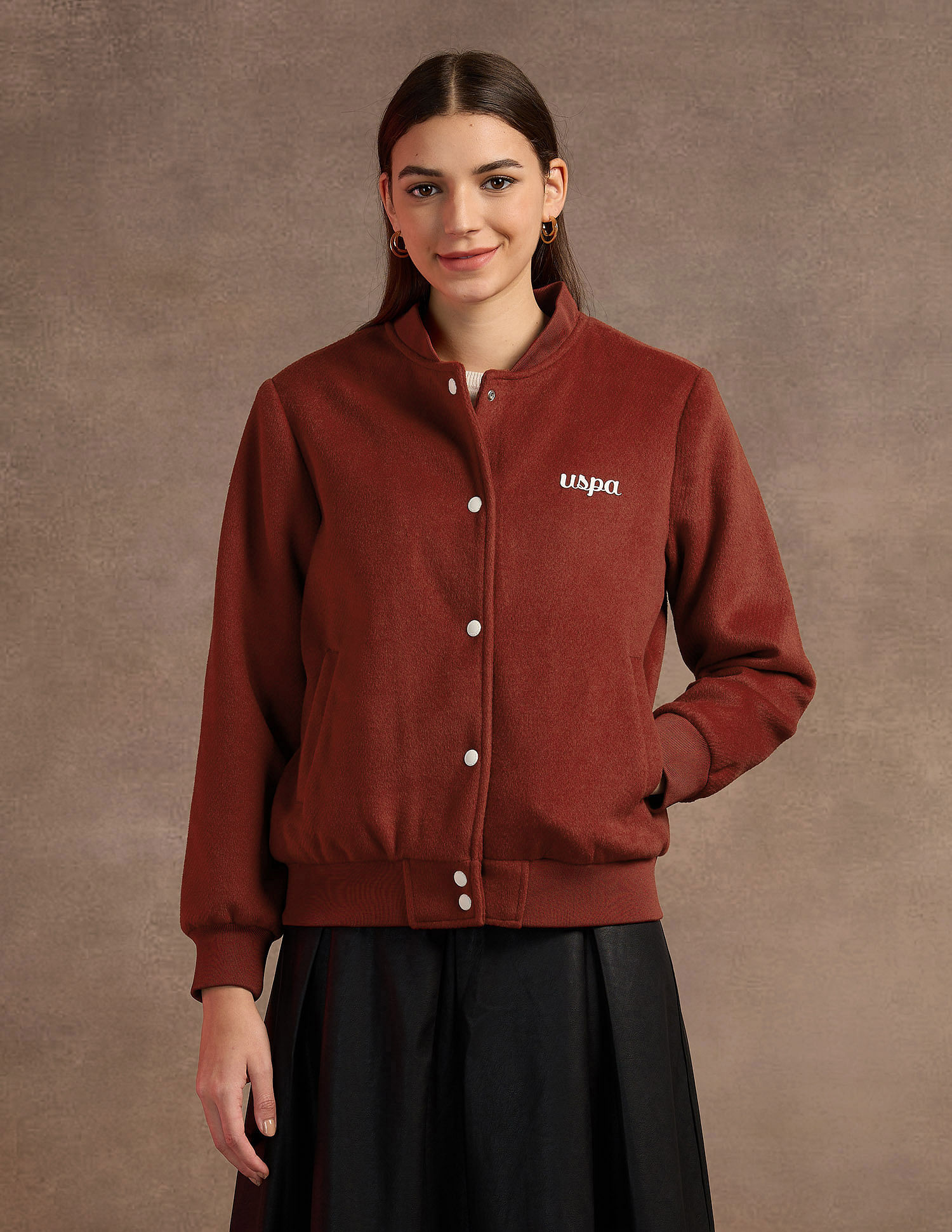 U.S. Polo Assn. Women Varsity Collar Regular Jacket