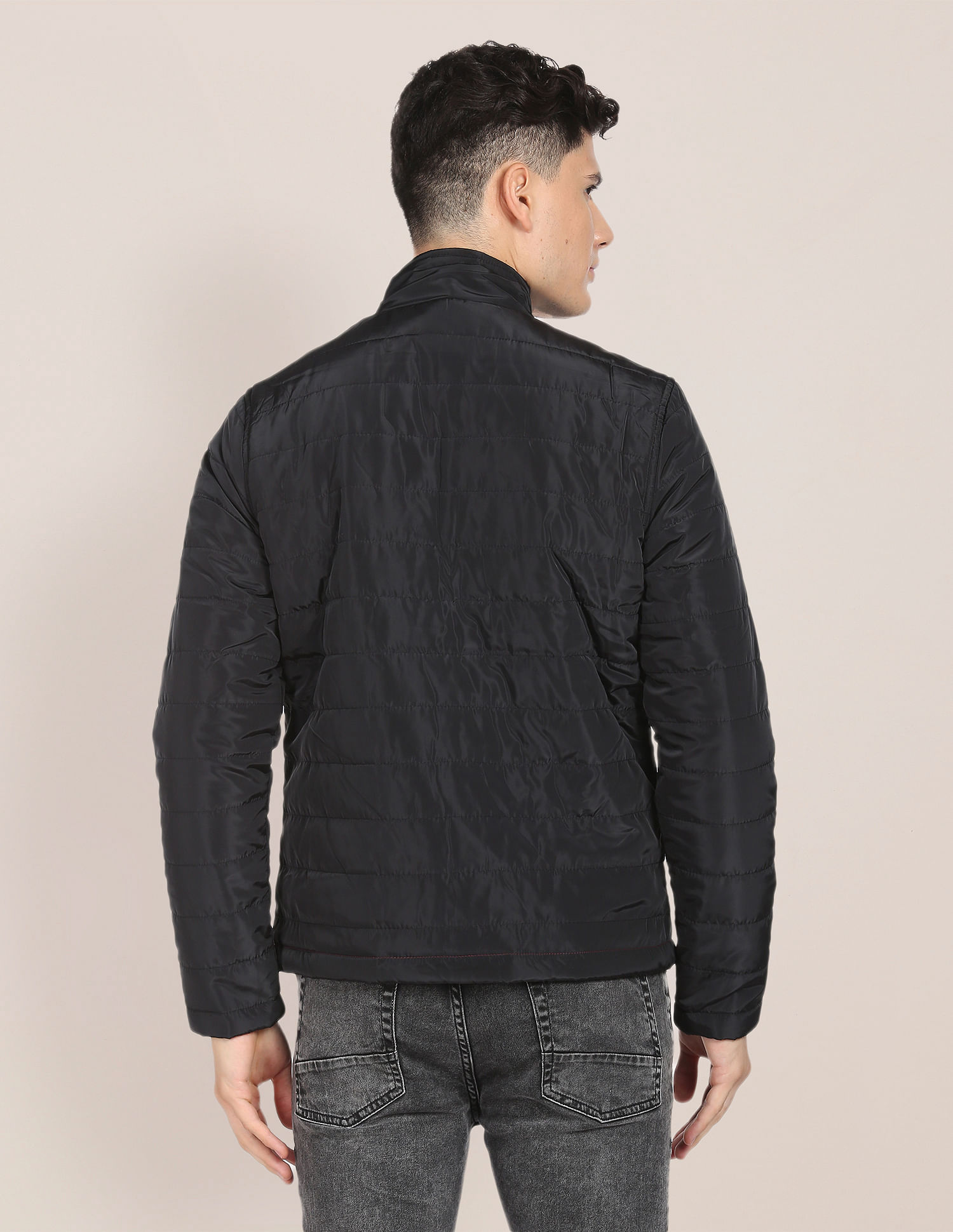 Buy VOXATI Light Brown Full Sleeves Mock Collar Denim Jacket for Men's  Online @ Tata CLiQ