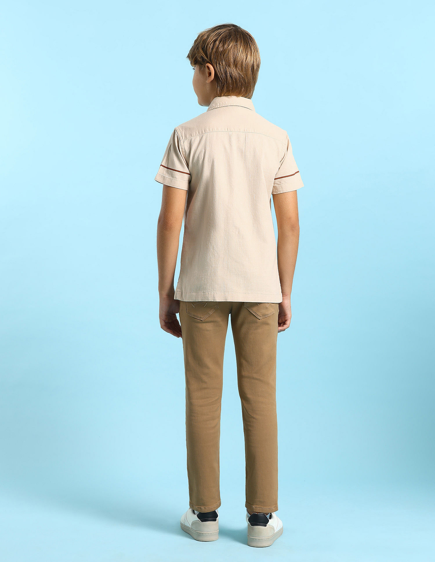 U.S. Polo Assn. Kids Boys Solid Boxy Fit Shirt