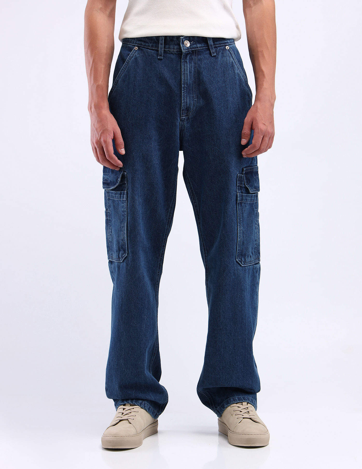 Flying Machine Cobain 90'S Loose Fit Rinsed Jeans