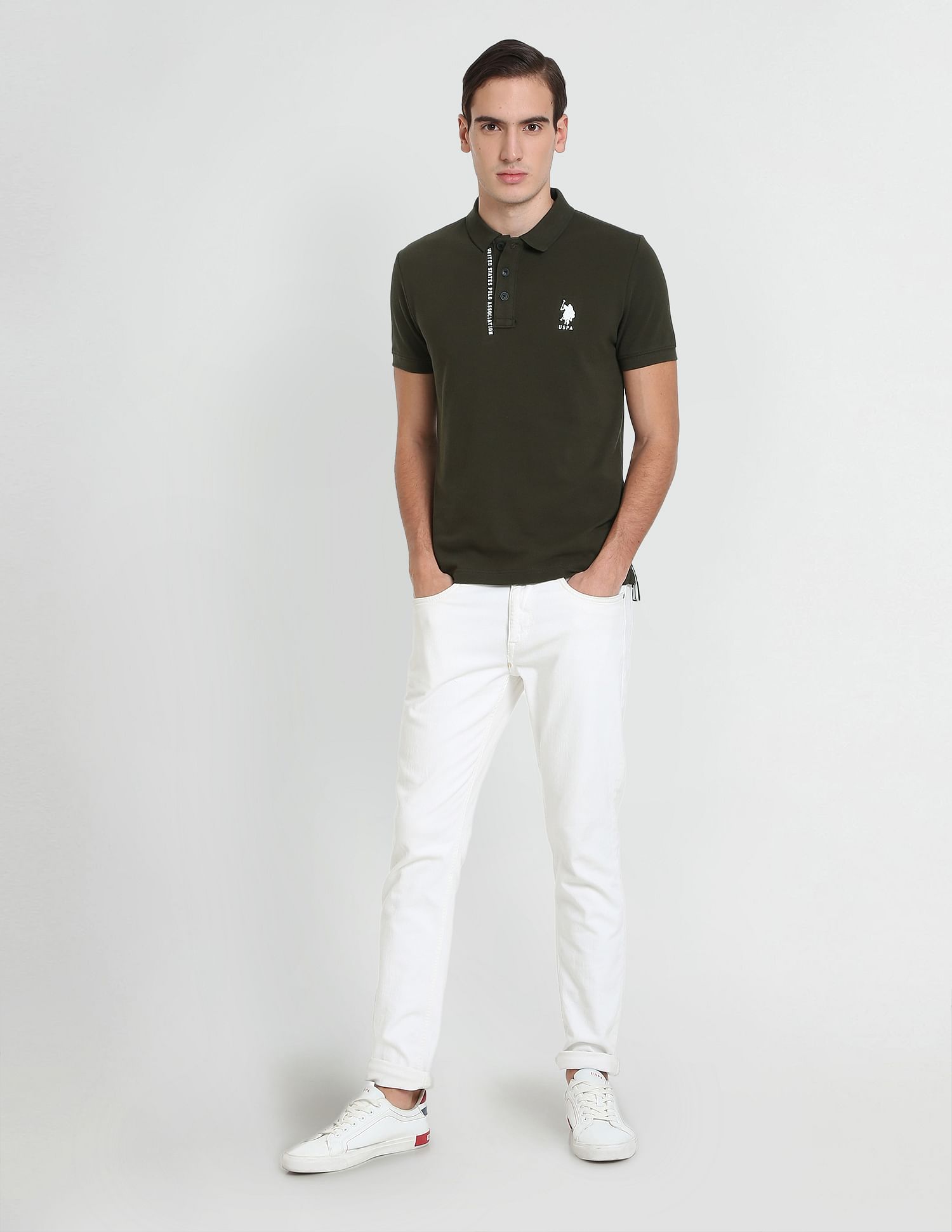 U.S. Polo Assn. Denim Co. Solid Pique Polo Shirt