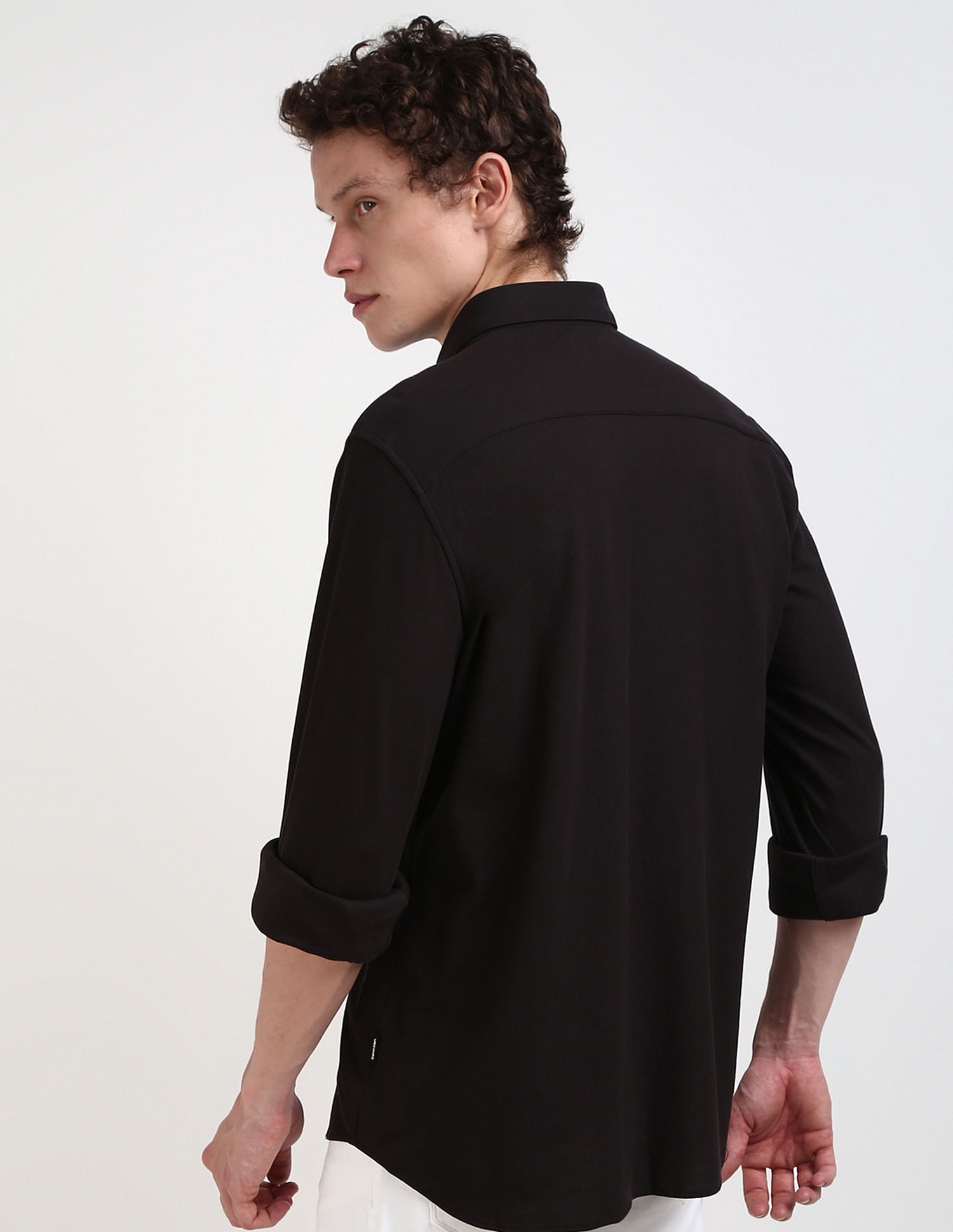 Calvin Klein Pique Jersey Long Sleeve Shirt