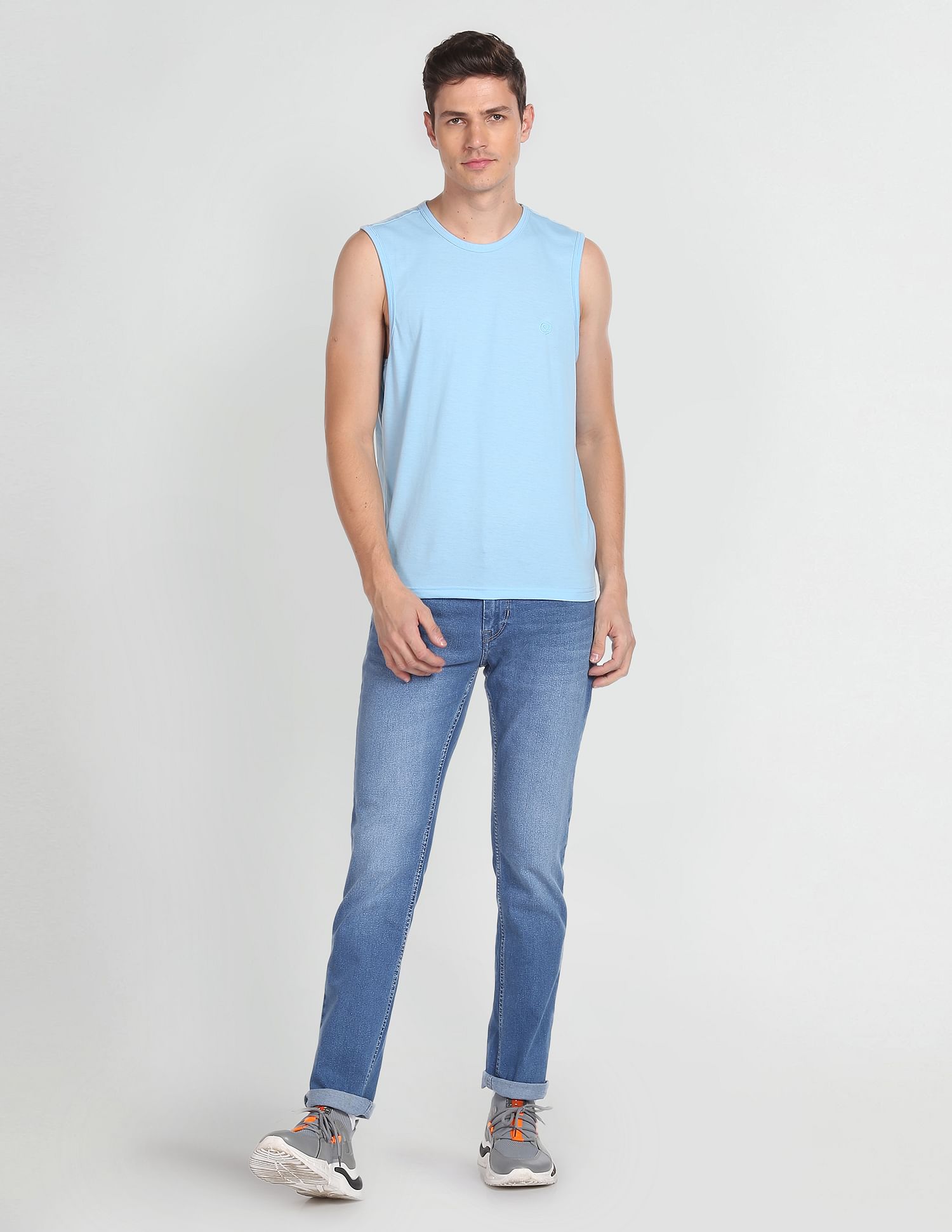 Flying Machine Stone Wash Freddie Slim Straight Fit Jeans