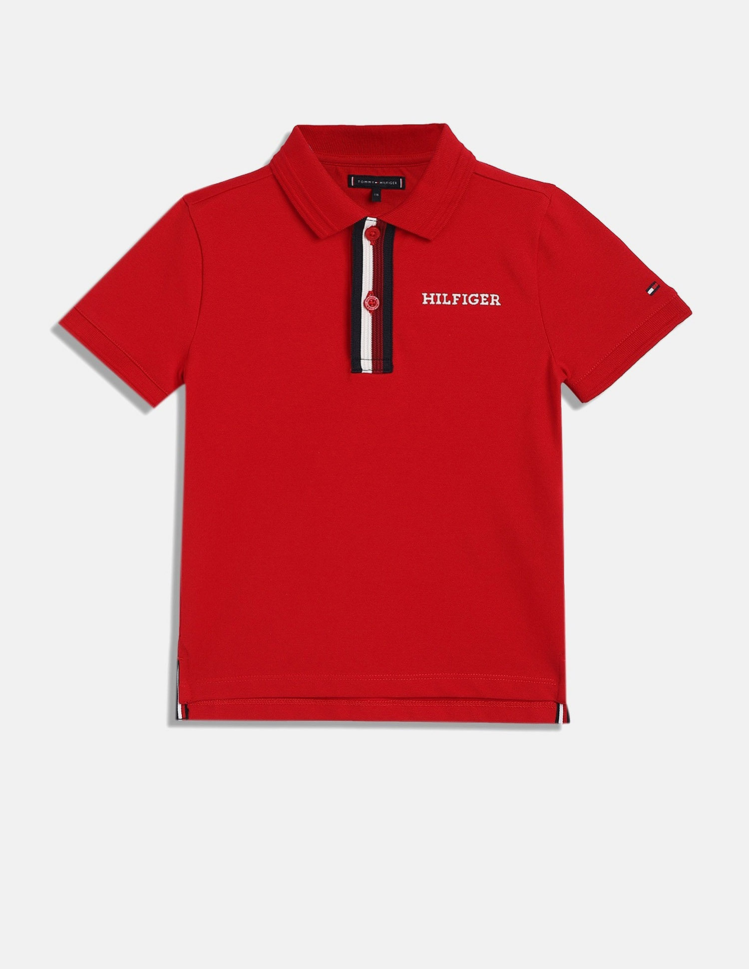 Tommy Hilfiger Kids Boys Solid Regular-Fit Cotton Polo T-Shirt