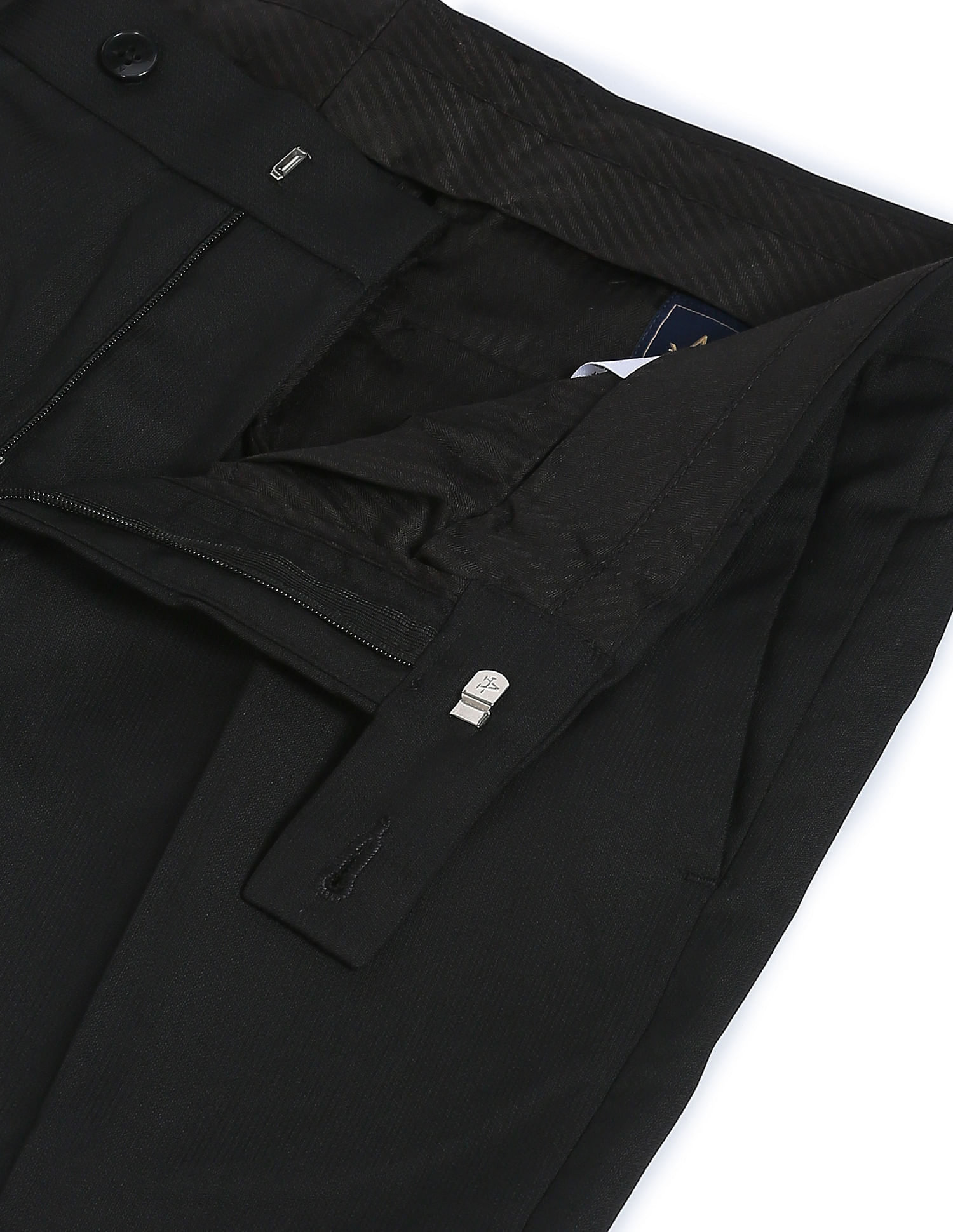 Black Solid ABOK Formal Trousers For Men Stretchable High Quality Pants  Regular Fit
