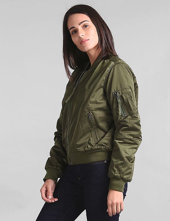 Gap green hot sale bomber jacket