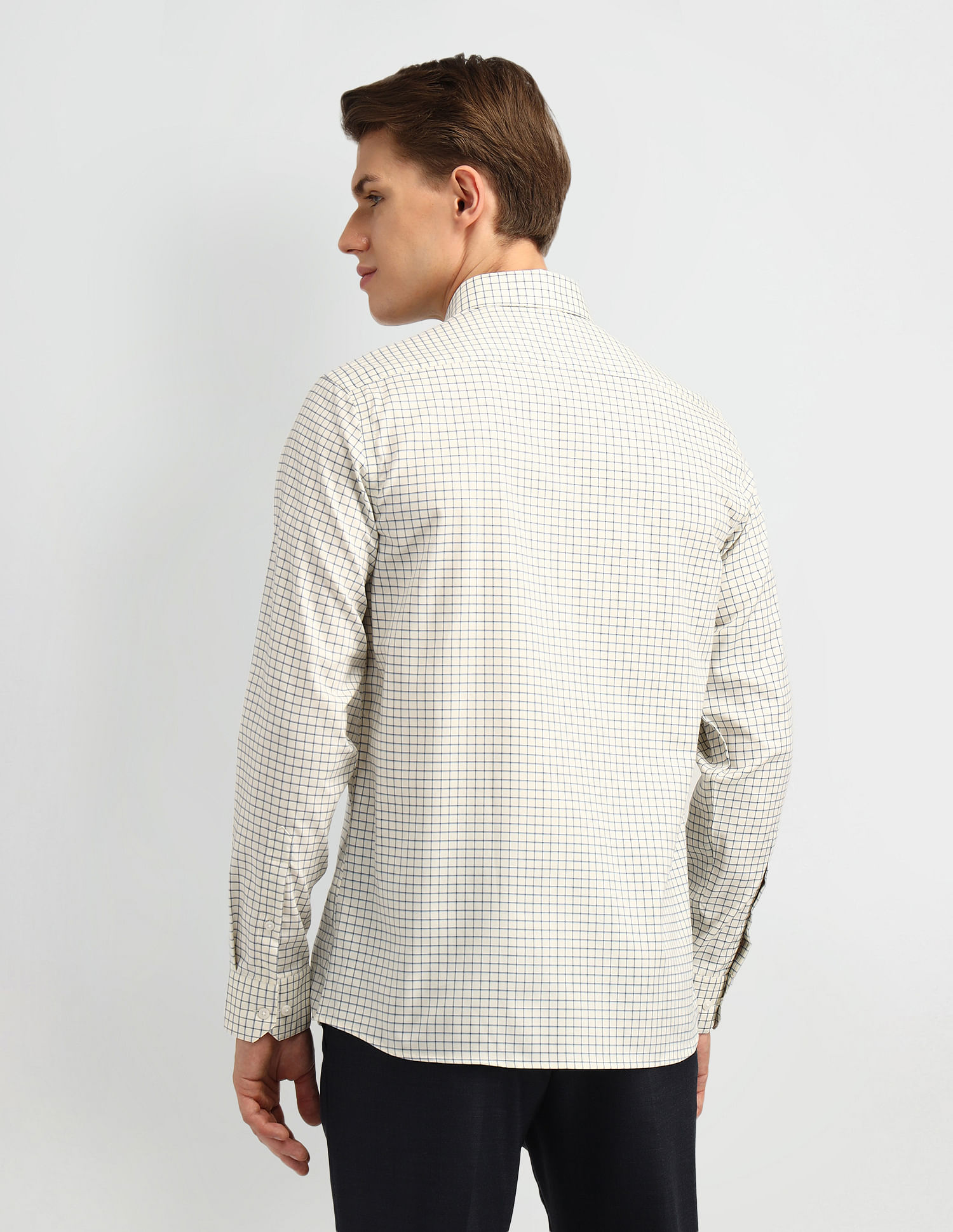 Arrow Slim Fit Windowpane Checked Shirt
