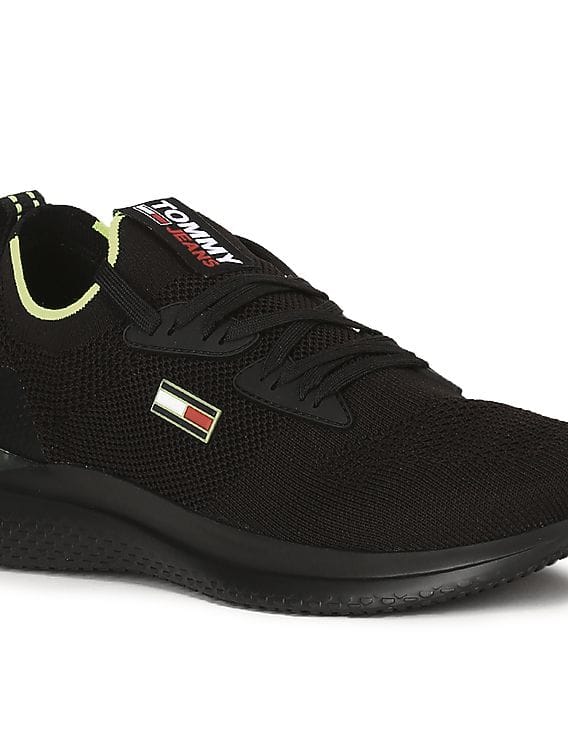 Tommy Jeans Sneaker Flexi Sock Runner Trainers Tommy Hilfiger Men Black  Sneakers Runner Trainers Tommy