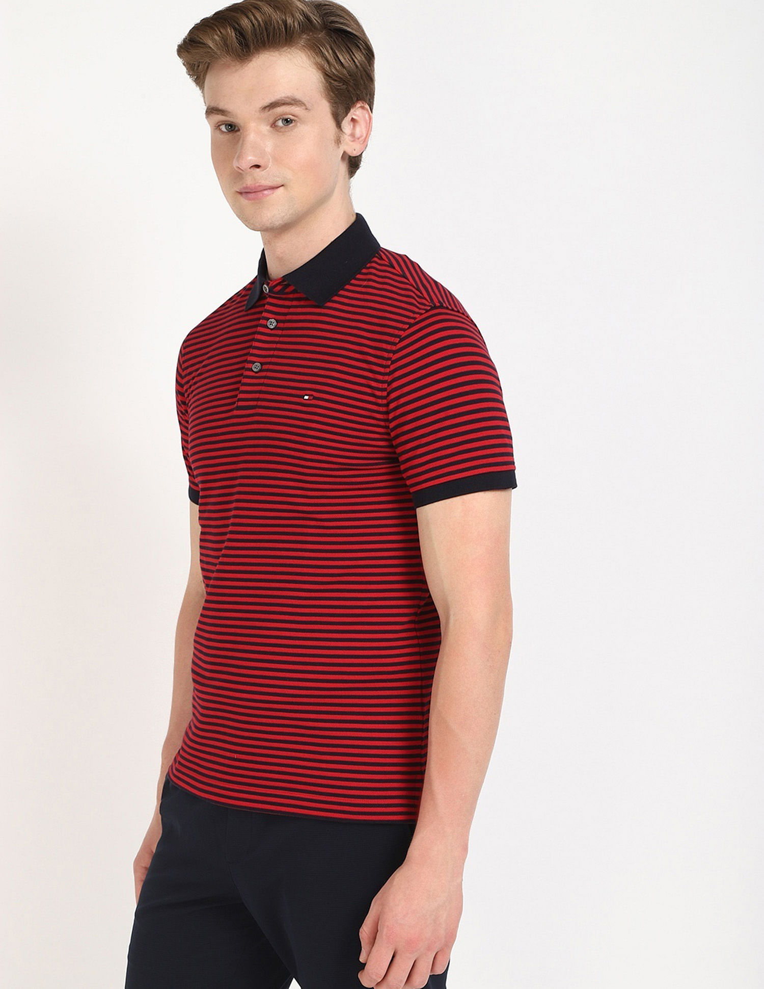 Tommy Hilfiger Striped Slim-Fit Cotton T-Shirt