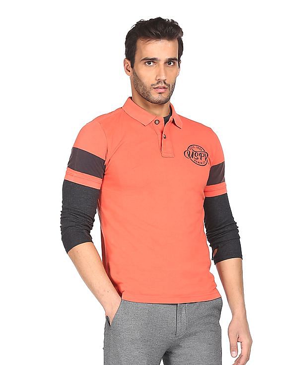 U.S. Polo Assn. Denim Co. Ribbed Collar Solid Polo Shirt