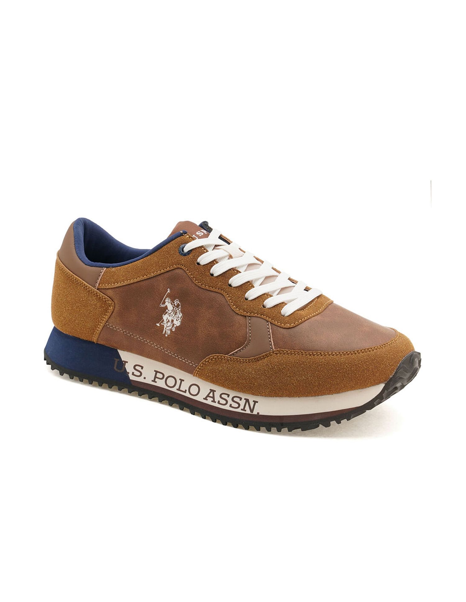 U.S. Polo Assn. Men Caspian Tan Retro Joggers Sneakers