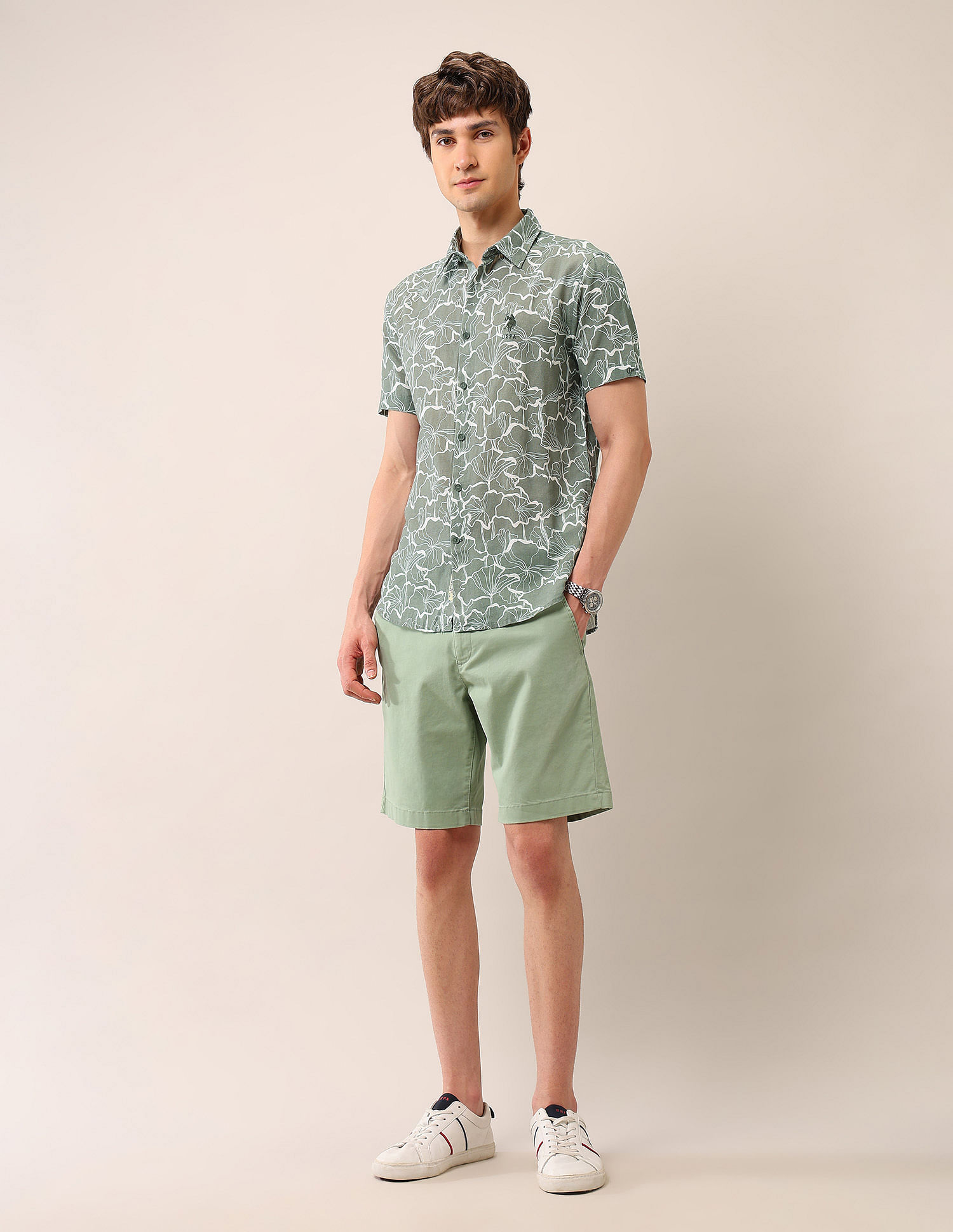 U.S. Polo Assn. Denim Co. Floral Printed Regular Fit Shirt