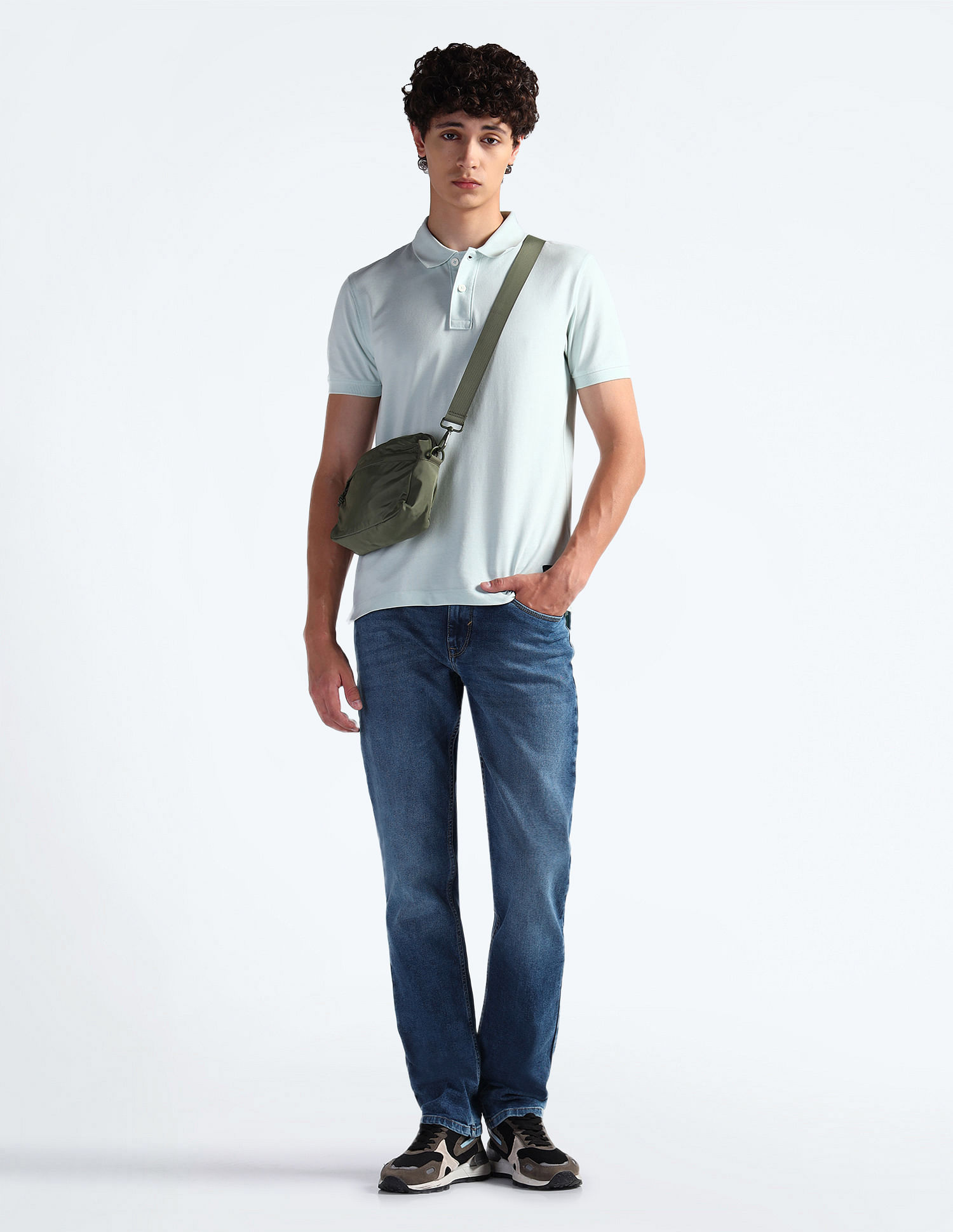 Flying Machine Mid Rise Freddie Slim Straight Fit Jeans