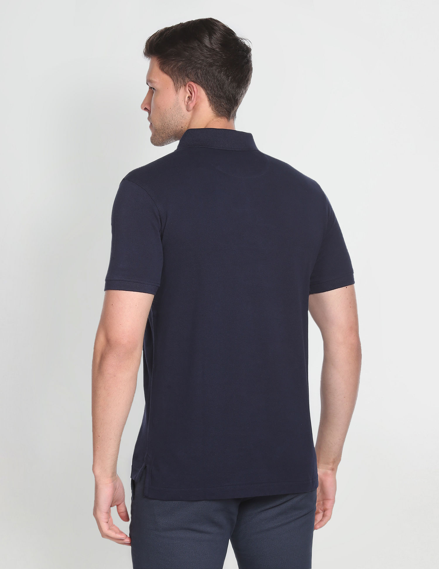 Arrow Sports Engineered Stripe Cotton Polo Shirt
