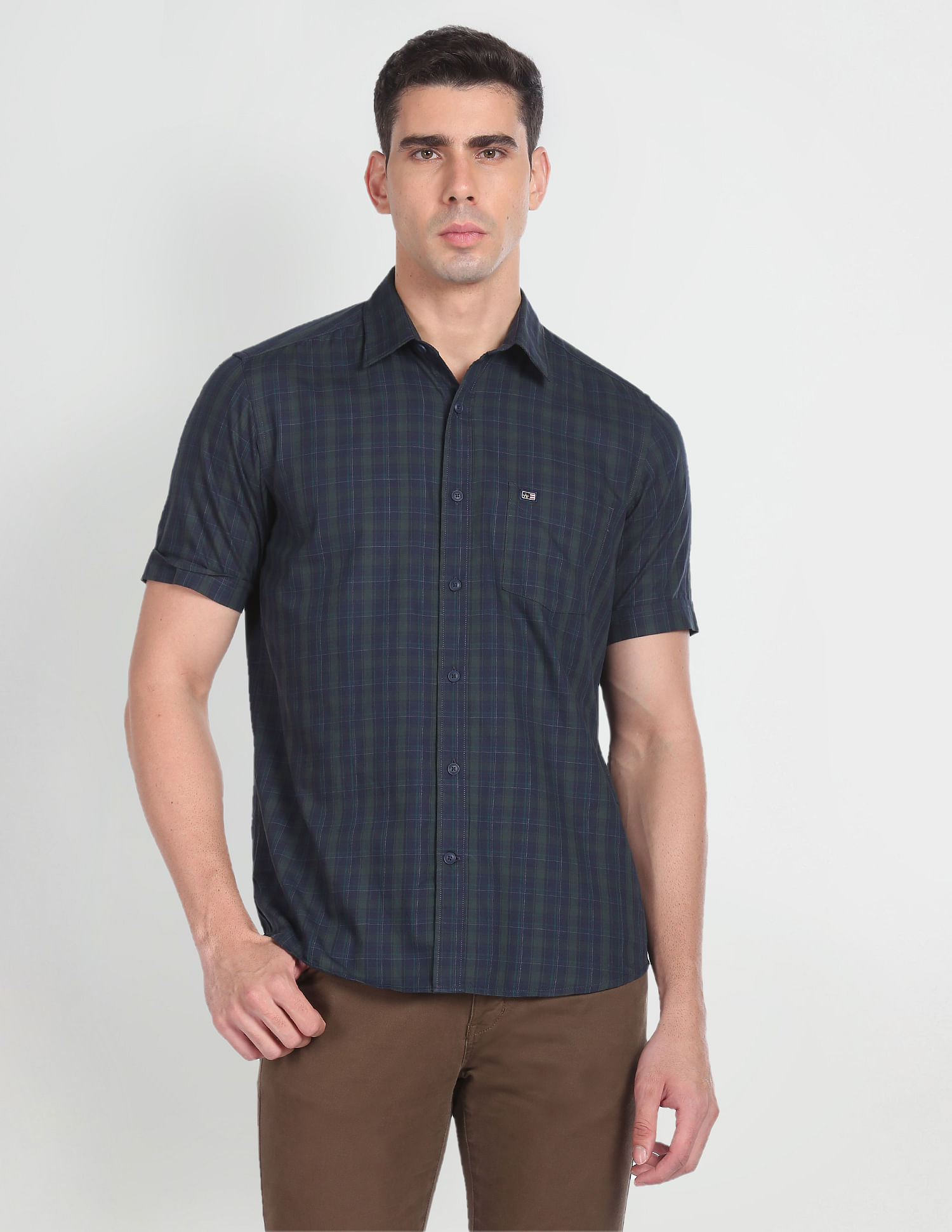 Arrow Sports Tartan Check Cotton Casual Shirt
