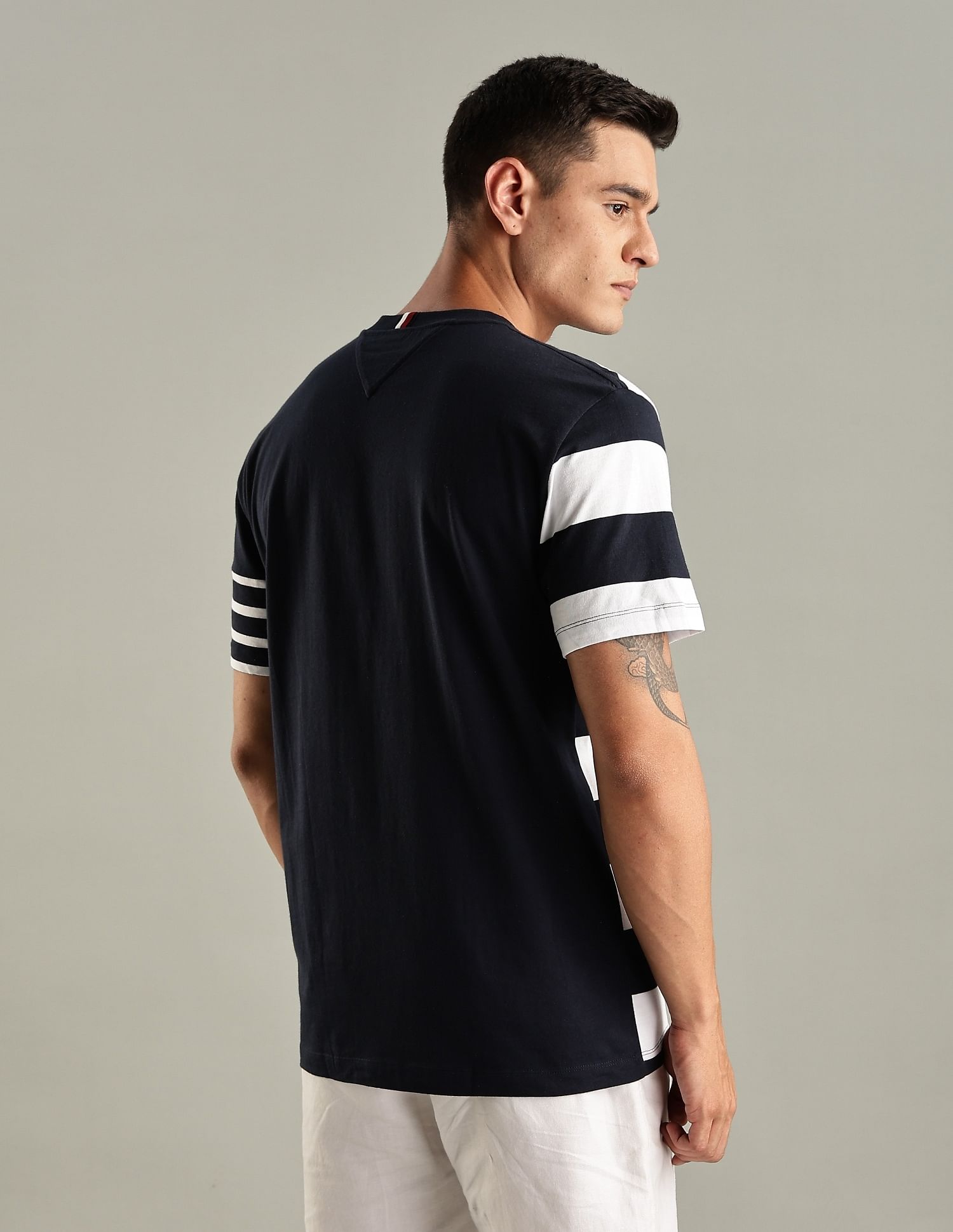 Tommy Hilfiger Striped Regular-Fit Cotton T-Shirt