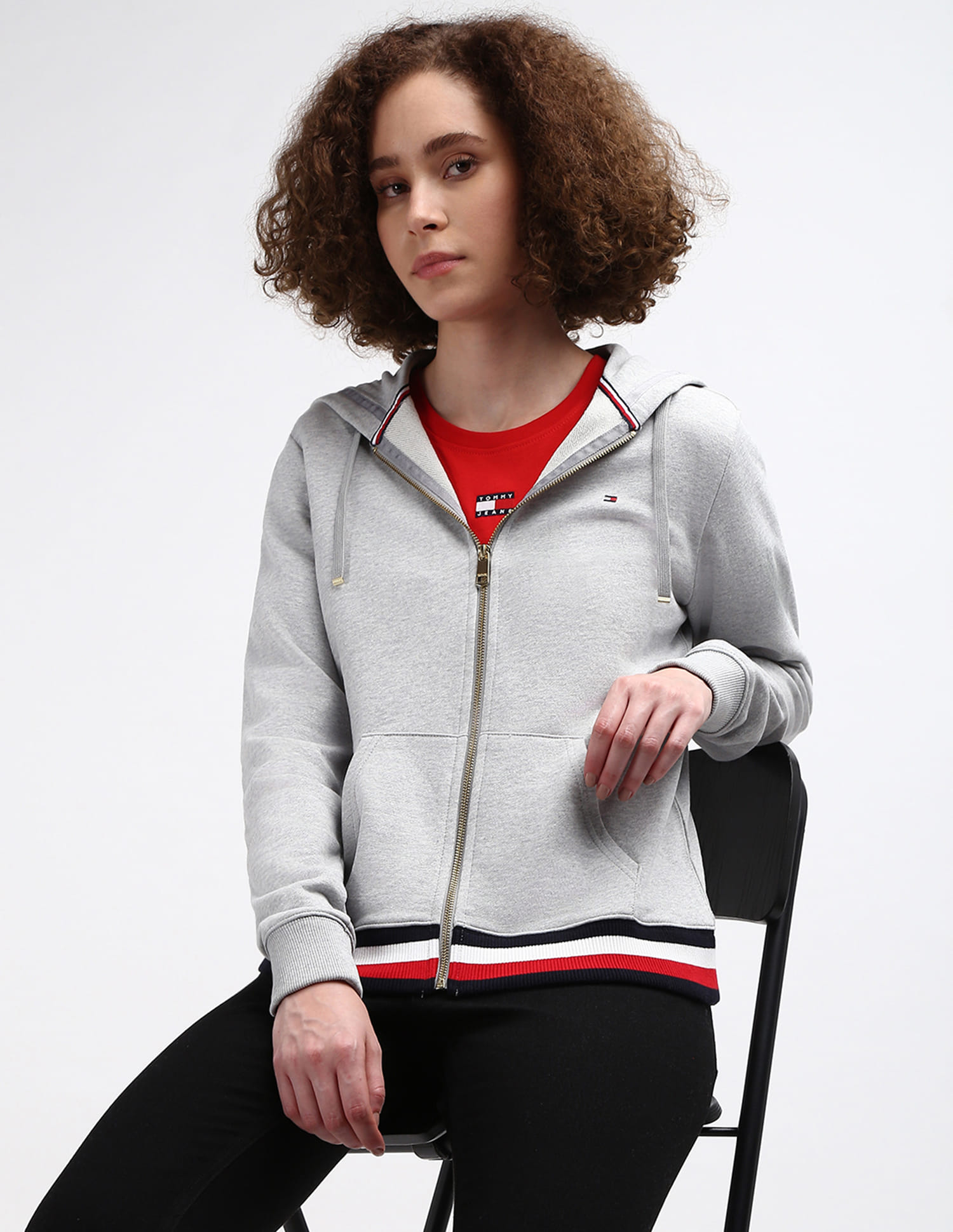 Buy Tommy Hilfiger Heritage Zip Through Hooded Sweatshirt