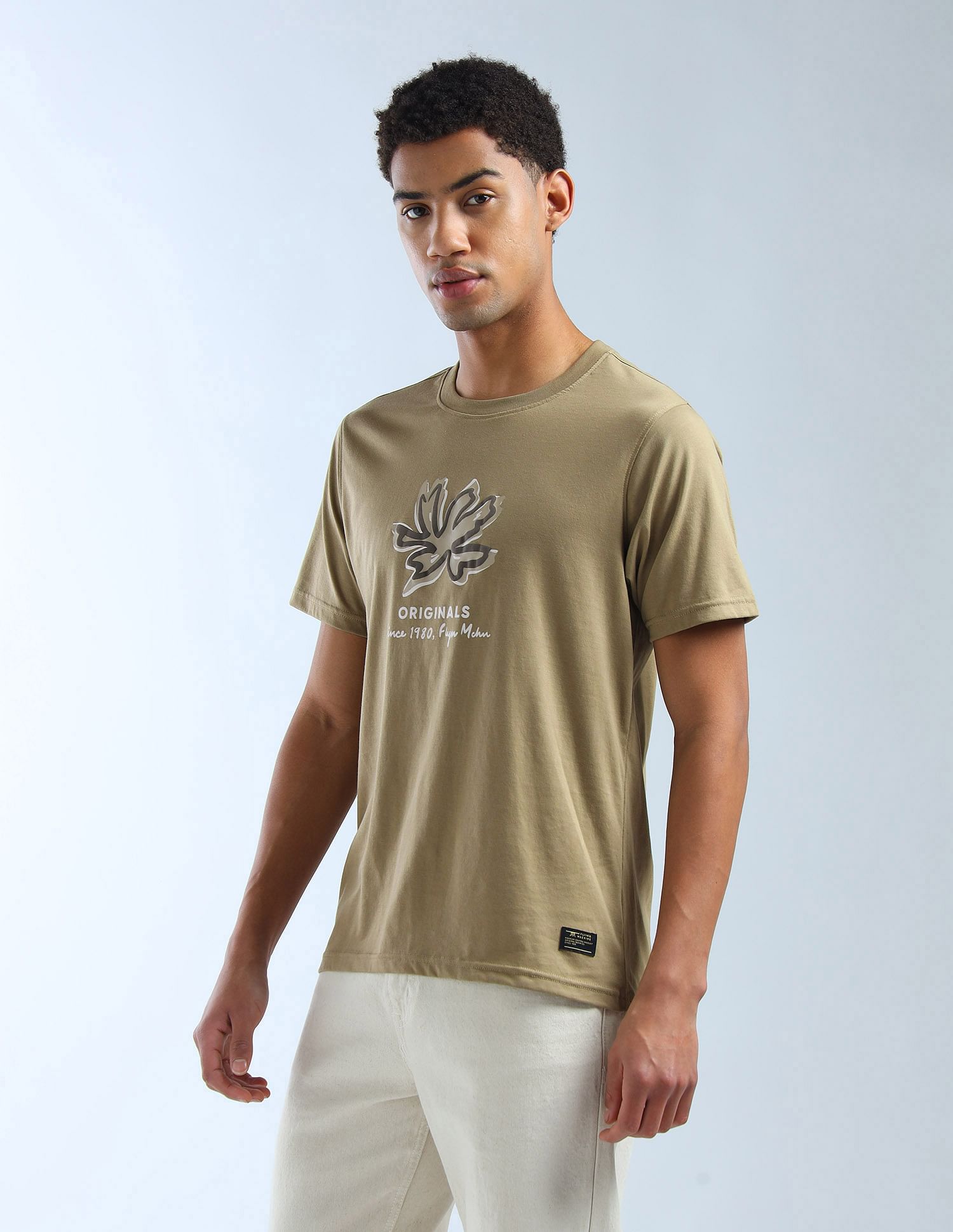 Flying Machine Graphic Printed Color Of Home T-Shirt
